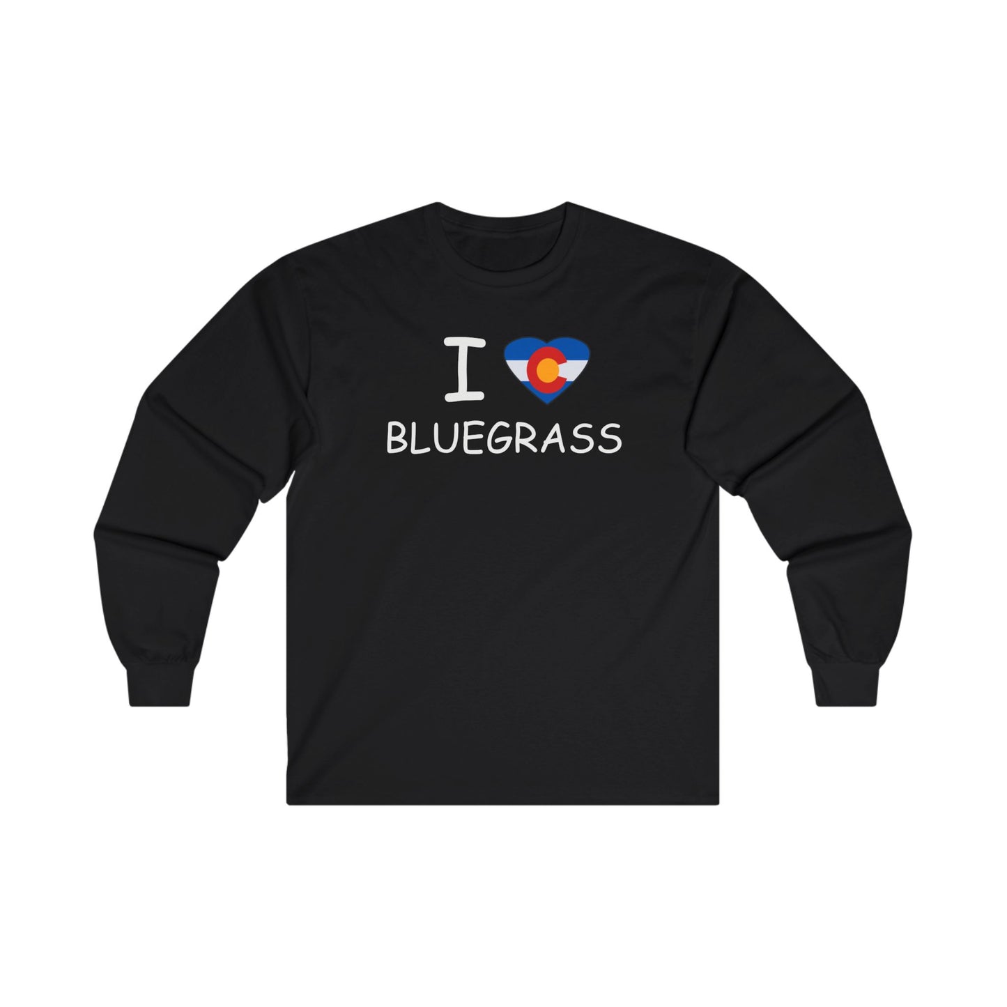 I Colorado Heart Bluegrass Unisex Ultra Cotton Long Sleeve T-shirt, Festival Shirt