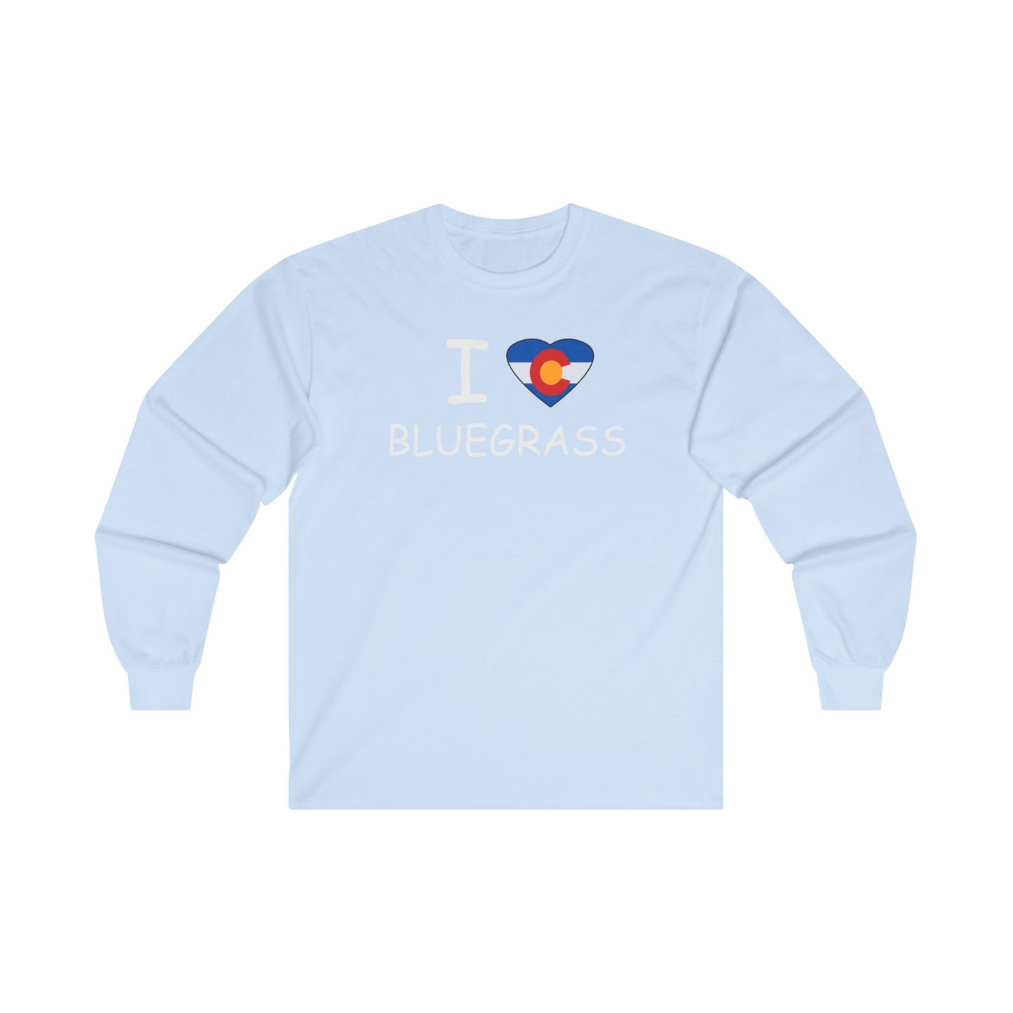 I Colorado Heart Bluegrass Unisex Ultra Cotton Long Sleeve T-shirt, Festival Shirt