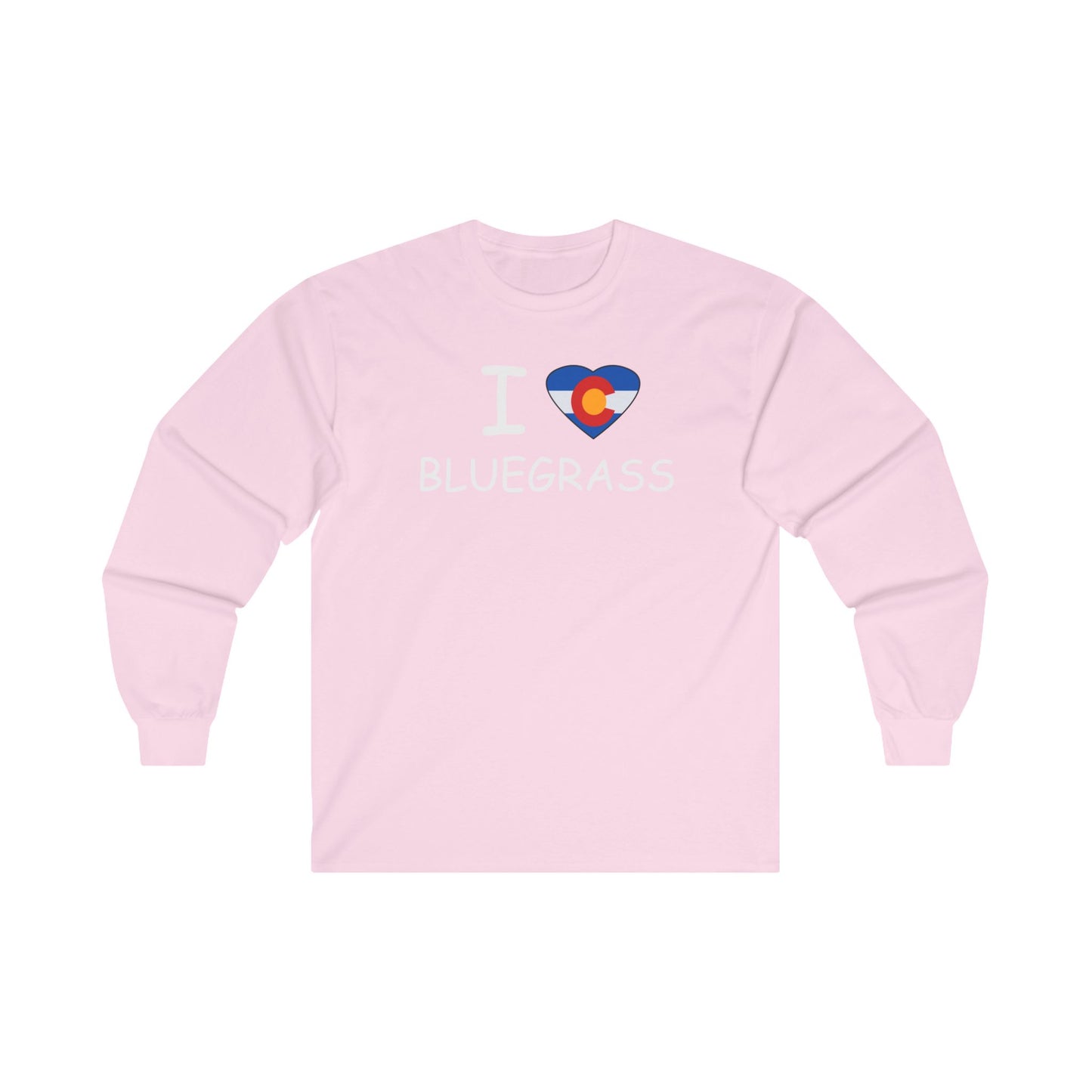 I Colorado Heart Bluegrass Unisex Ultra Cotton Long Sleeve T-shirt, Festival Shirt