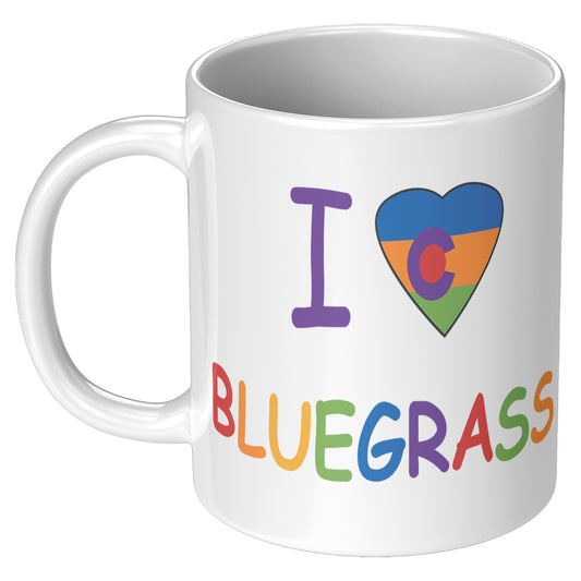 I Colorado Heart Love Bluegrass Pride 11oz Mug