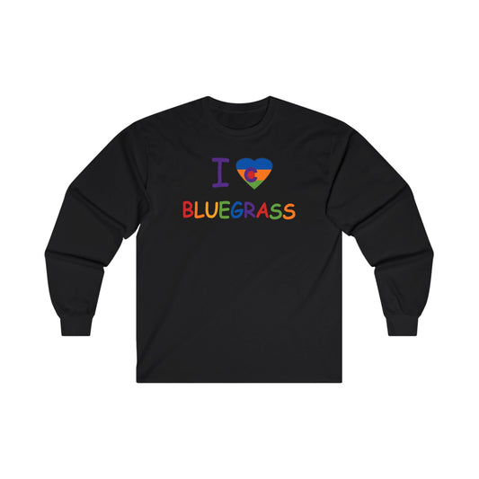 I Colorado Heart Bluegrass Pride Unisex Ultra Cotton Long Sleeve T-shirt, Festival Shirt