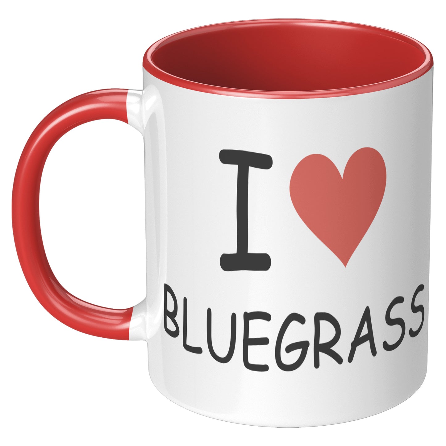 I Heart Bluegrass 11oz Accent Mug