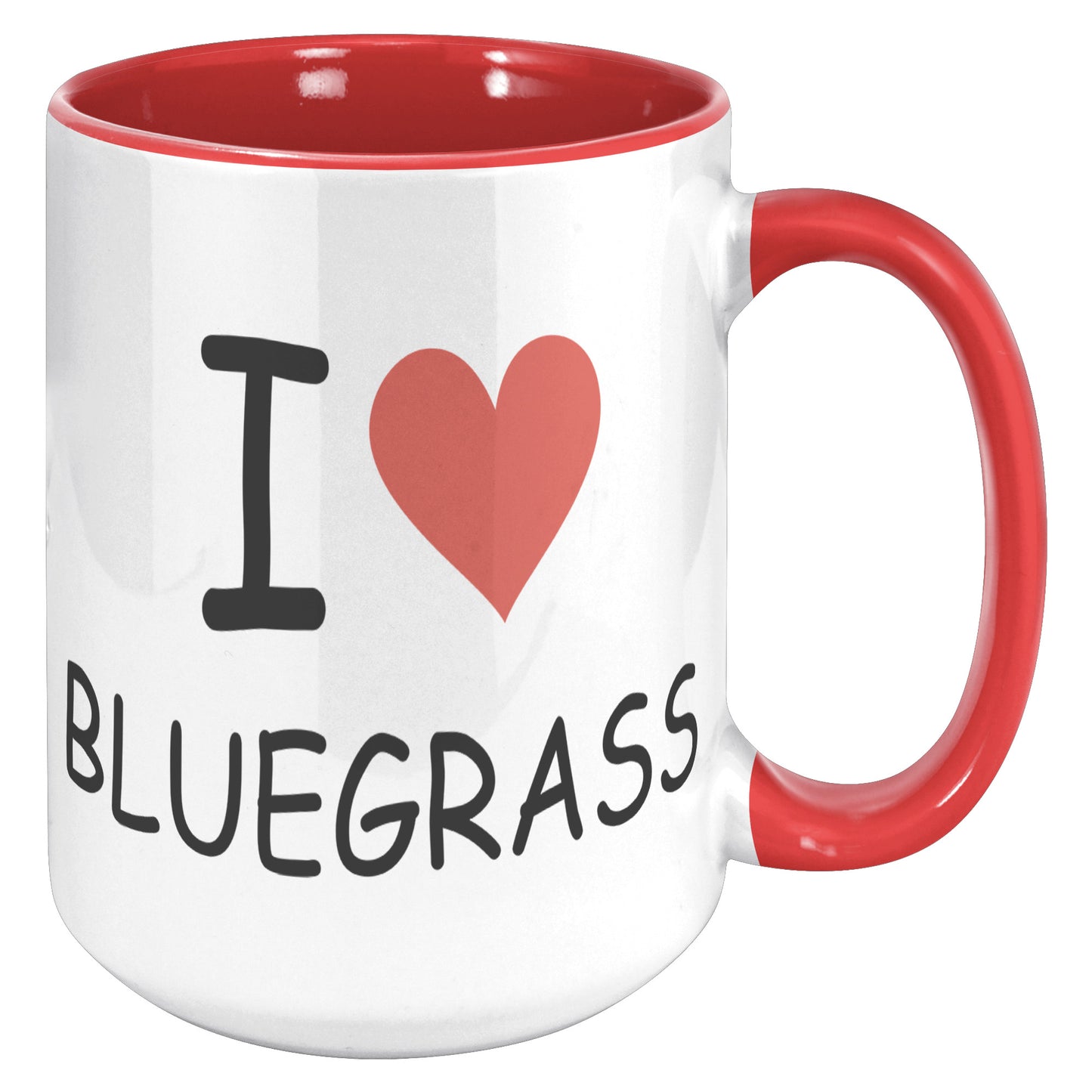 I Heart Bluegrass 15oz Accent Mug