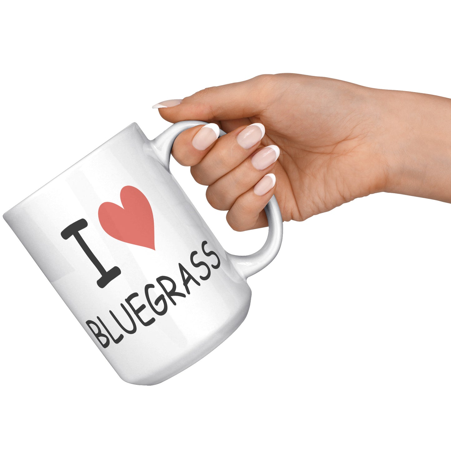 I Heart Bluegrass 15oz White Mug