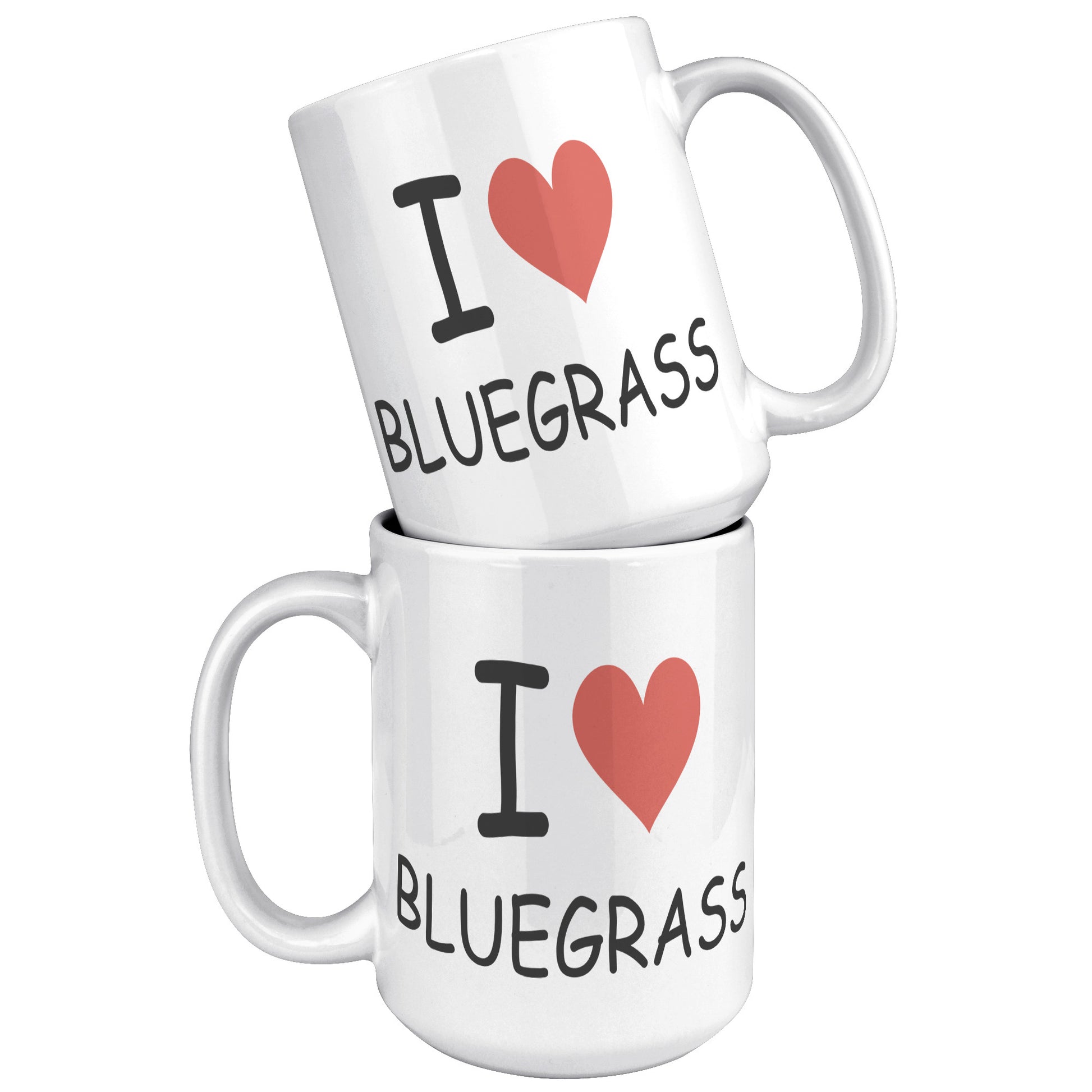 I Heart Bluegrass 15oz White Mug