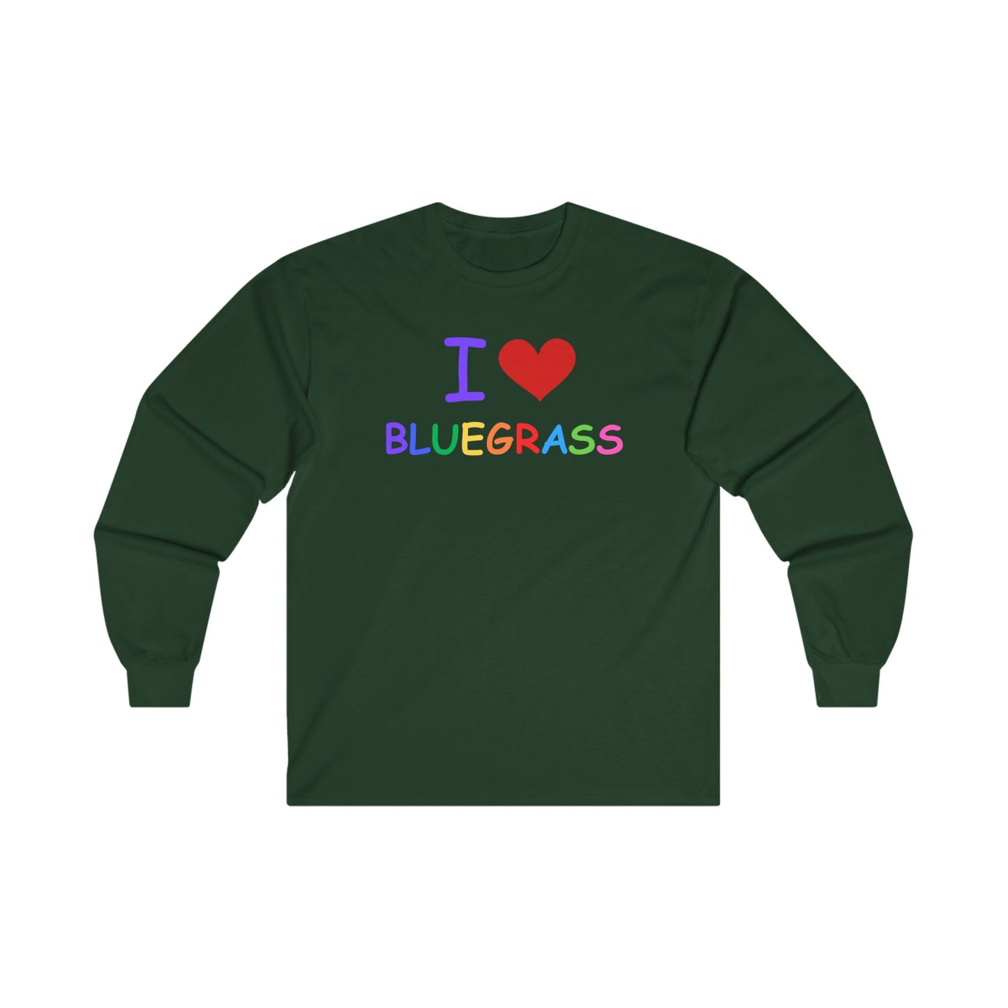 I Heart Bluegrass Pride Unisex Ultra Cotton Long Sleeve T-shirt, Festival Shirt