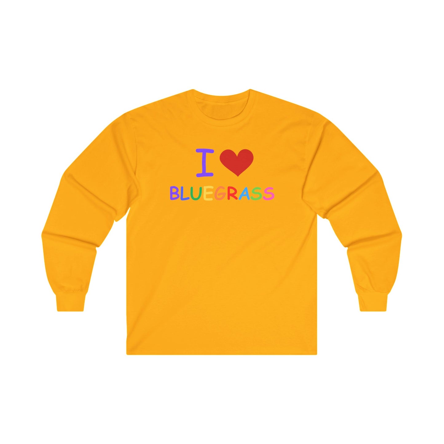 I Heart Bluegrass Pride Unisex Ultra Cotton Long Sleeve T-shirt, Festival Shirt