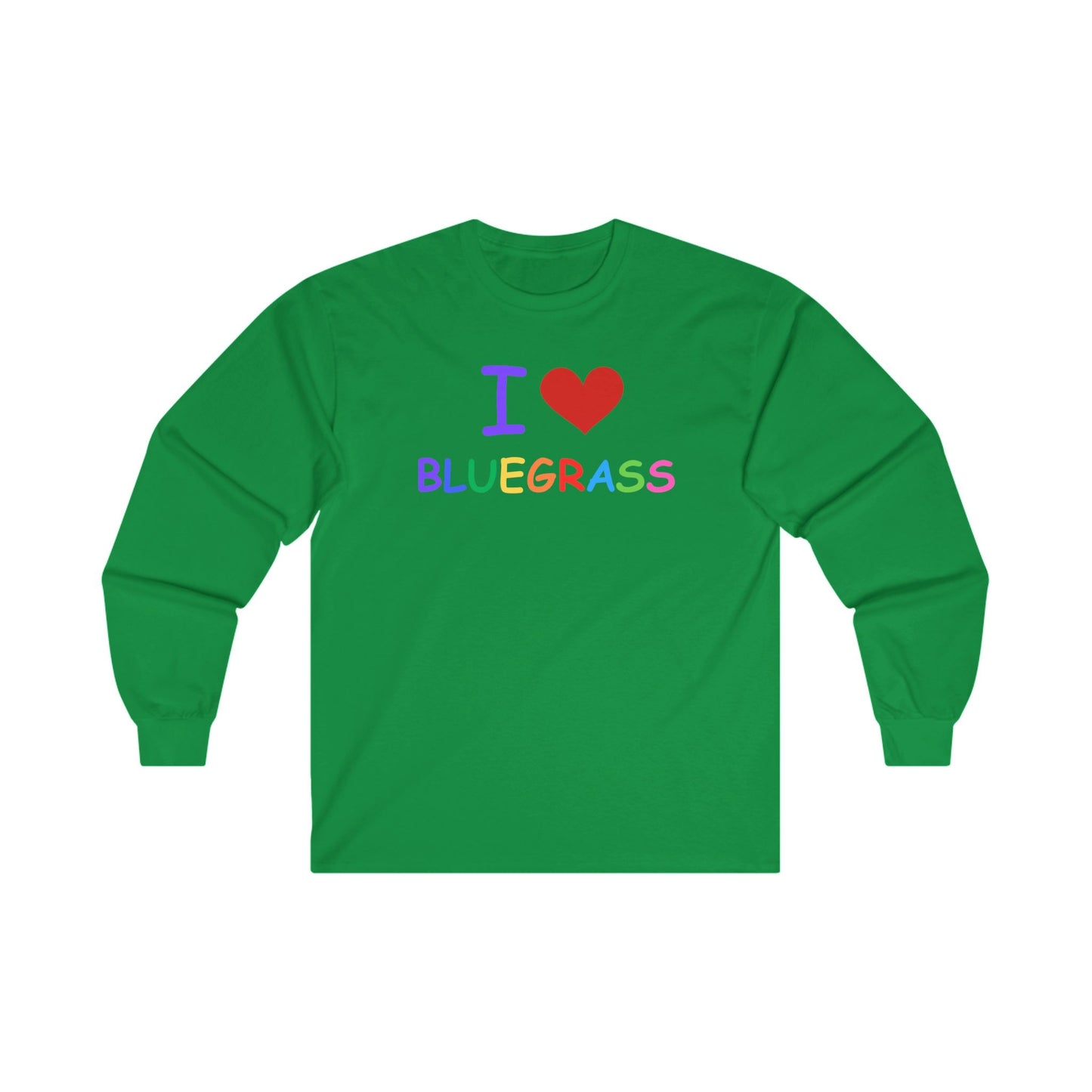 I Heart Bluegrass Pride Unisex Ultra Cotton Long Sleeve T-shirt, Festival Shirt