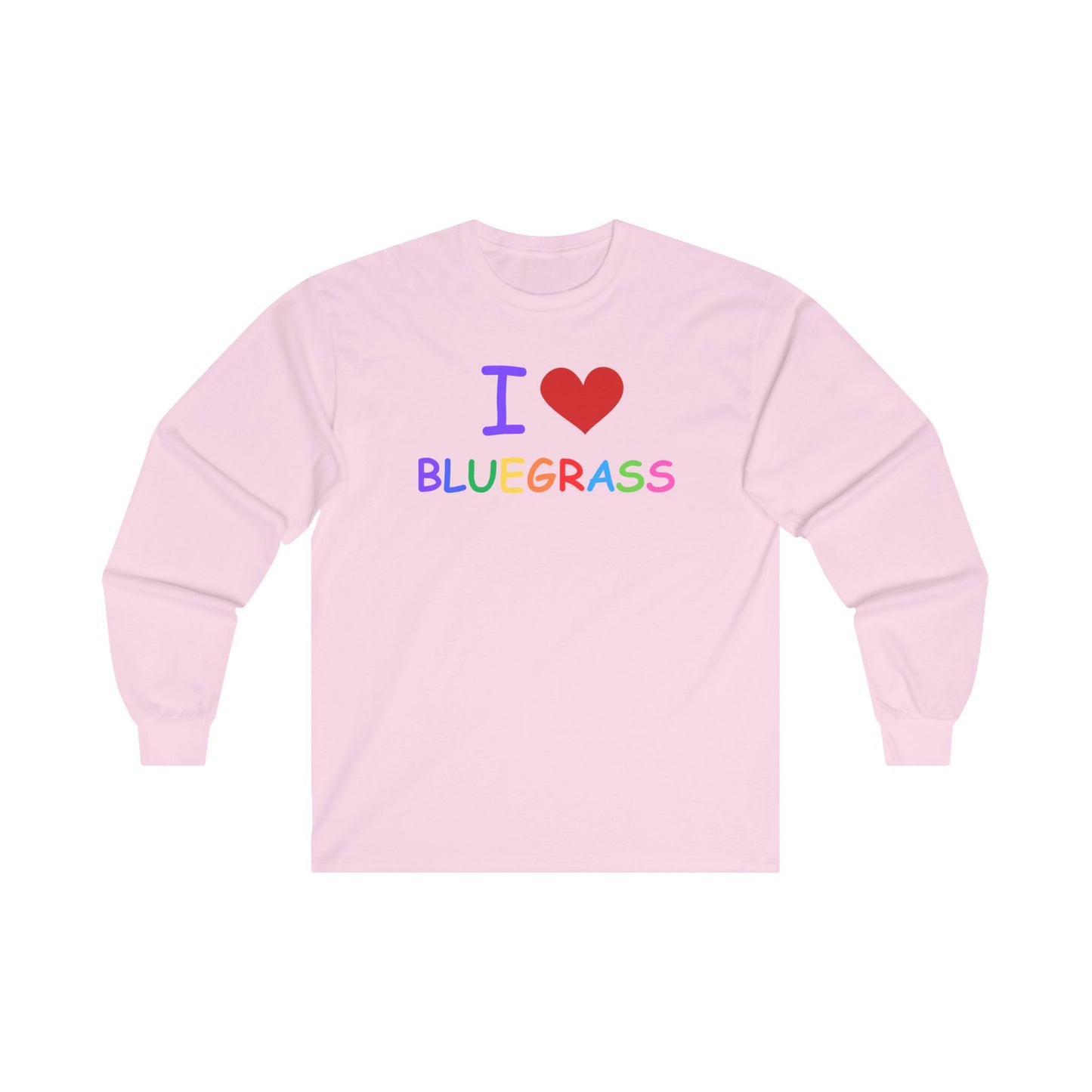 I Heart Bluegrass Pride Unisex Ultra Cotton Long Sleeve T-shirt, Festival Shirt