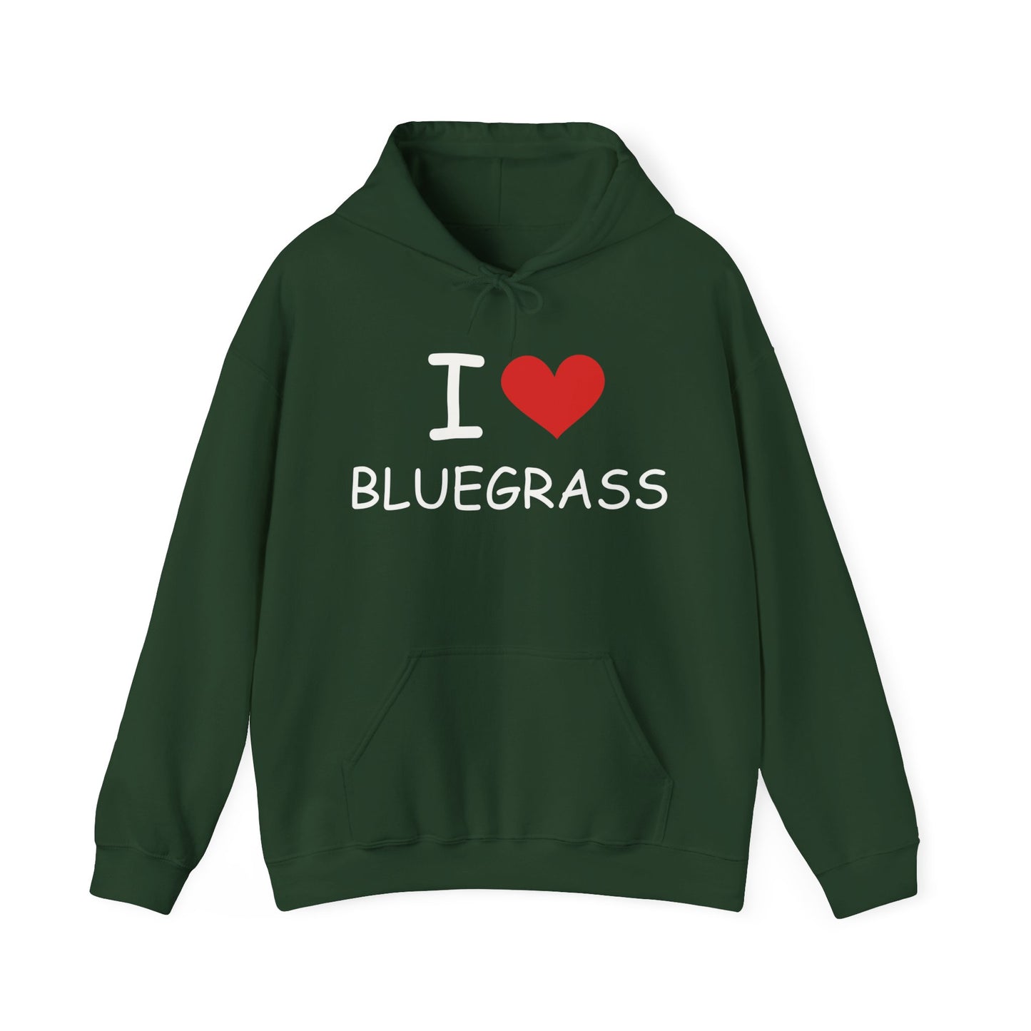 I Heart Bluegrass Unisex Heavy Blend™ Hoodie Sweatshirt, Festival Hoodie, Bluegrass Music Lover Gift