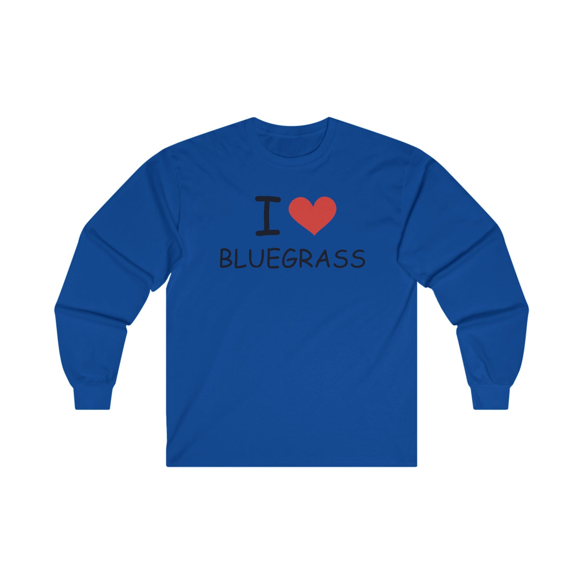 I Heart Bluegrass Unisex Ultra Cotton Long Sleeve T-shirt, Festival Shirt