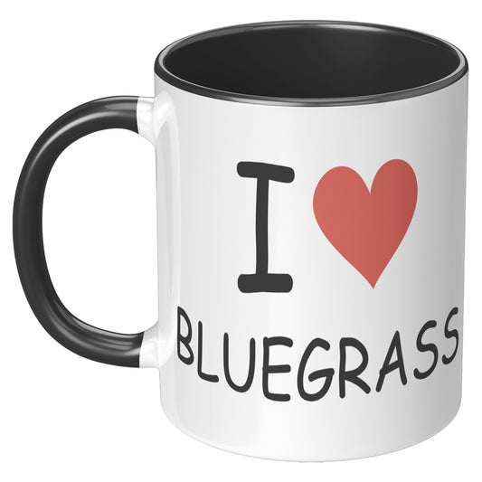 I Heart Love Bluegrass 11oz Accent Mug