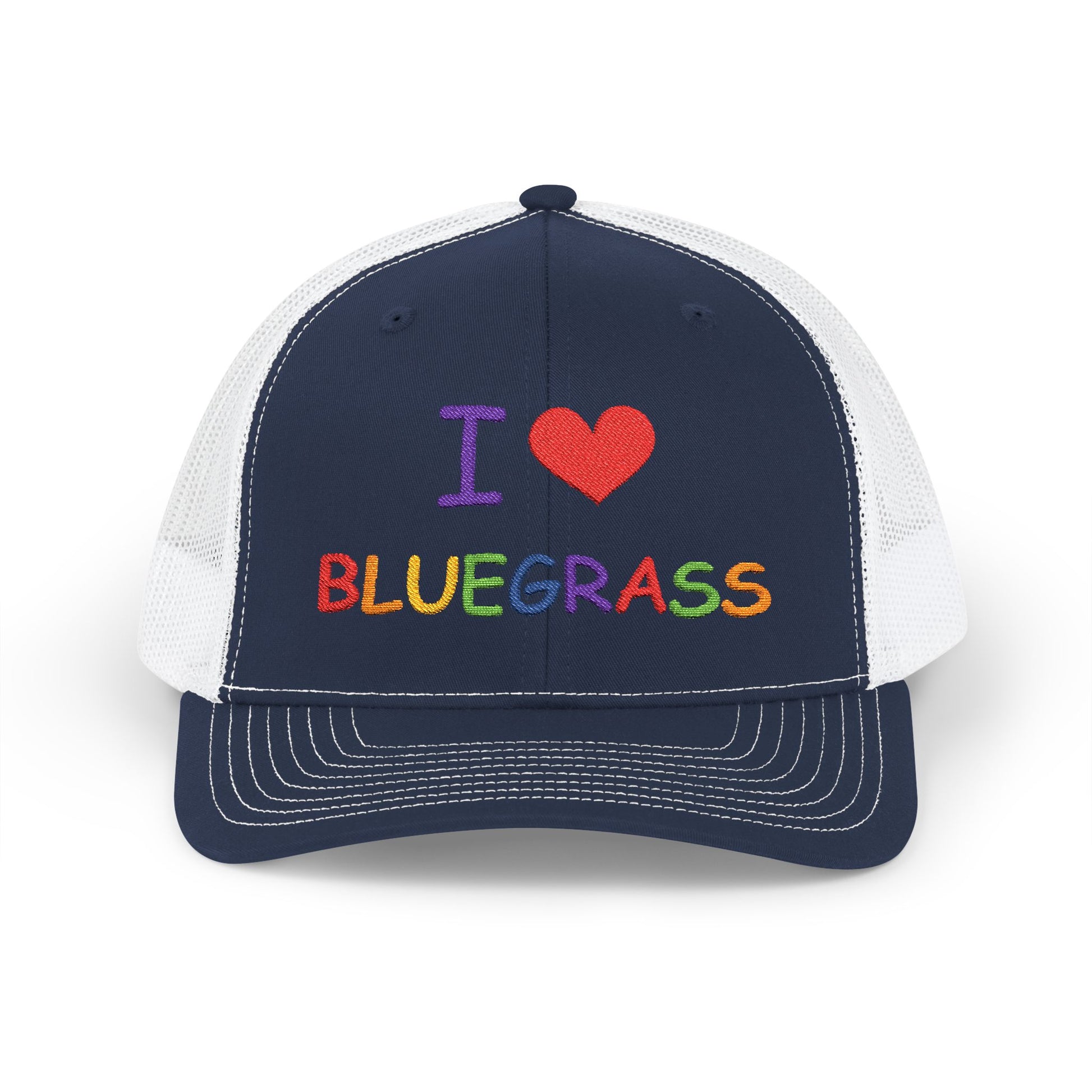 I Heart Love Bluegrass Pride Snapback Trucker Cap, Festival Hat