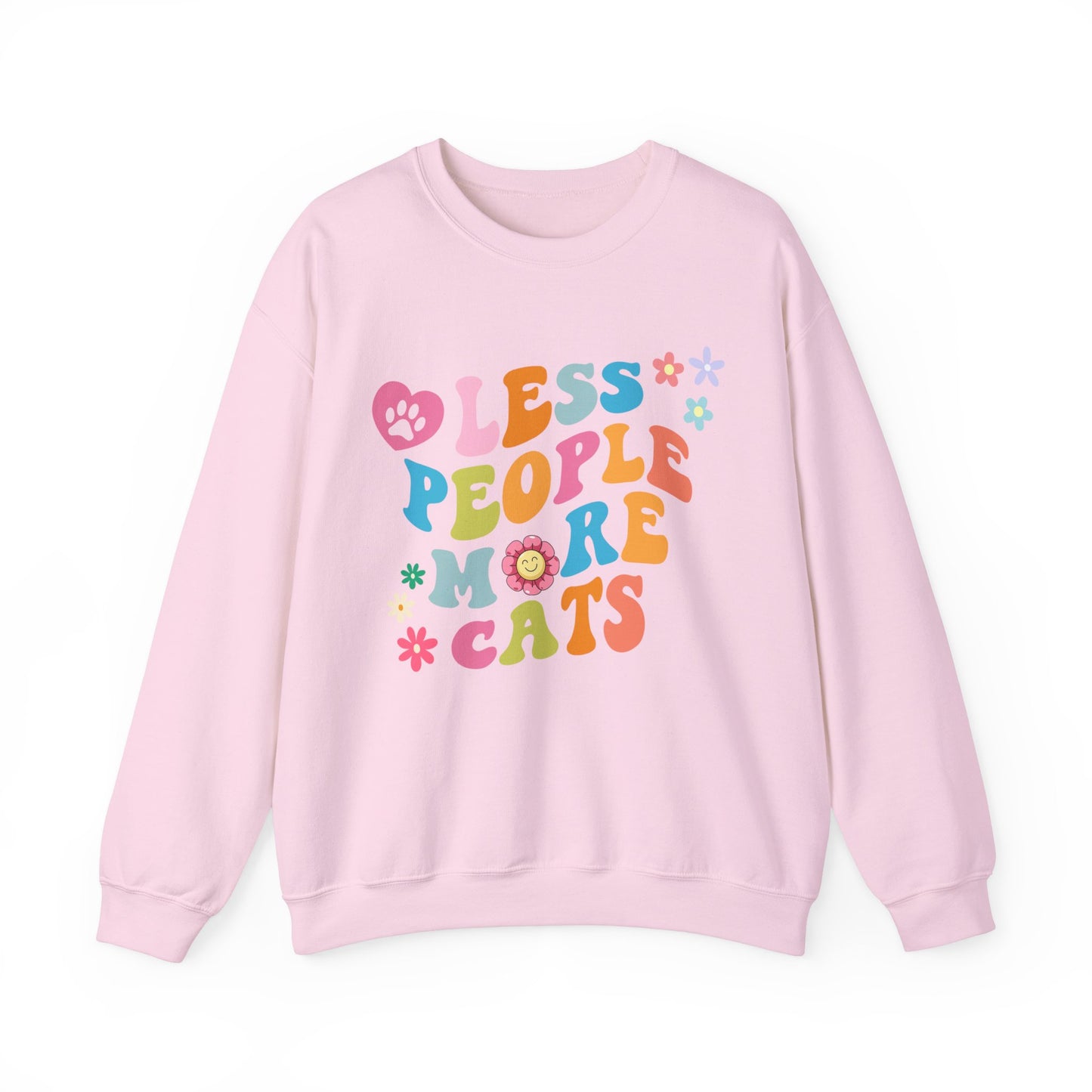 Less People More Cats Unisex Heavy Blend™ Crewneck Sweatshirt, Funny Cat Sweatshirt, Cat Lover Gift, Cat sweatshirt, Cats, Boyfriend Gift, Girlfriend Gift, Mom Gift, Dad Gift