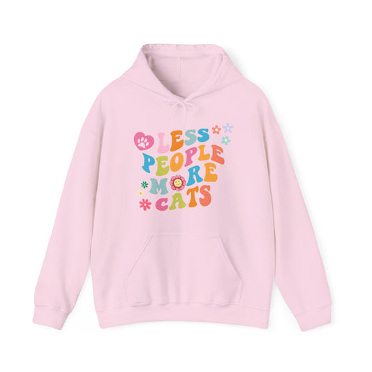 Less People More Cats Unisex Heavy Blend™ Hooded Sweatshirt, Funny Cat Hoodie, Cat Lover Gift, Cat Hoodie, Cats, Boyfriend Gift, Girlfriend Gift, Mom Gift, Dad Gift