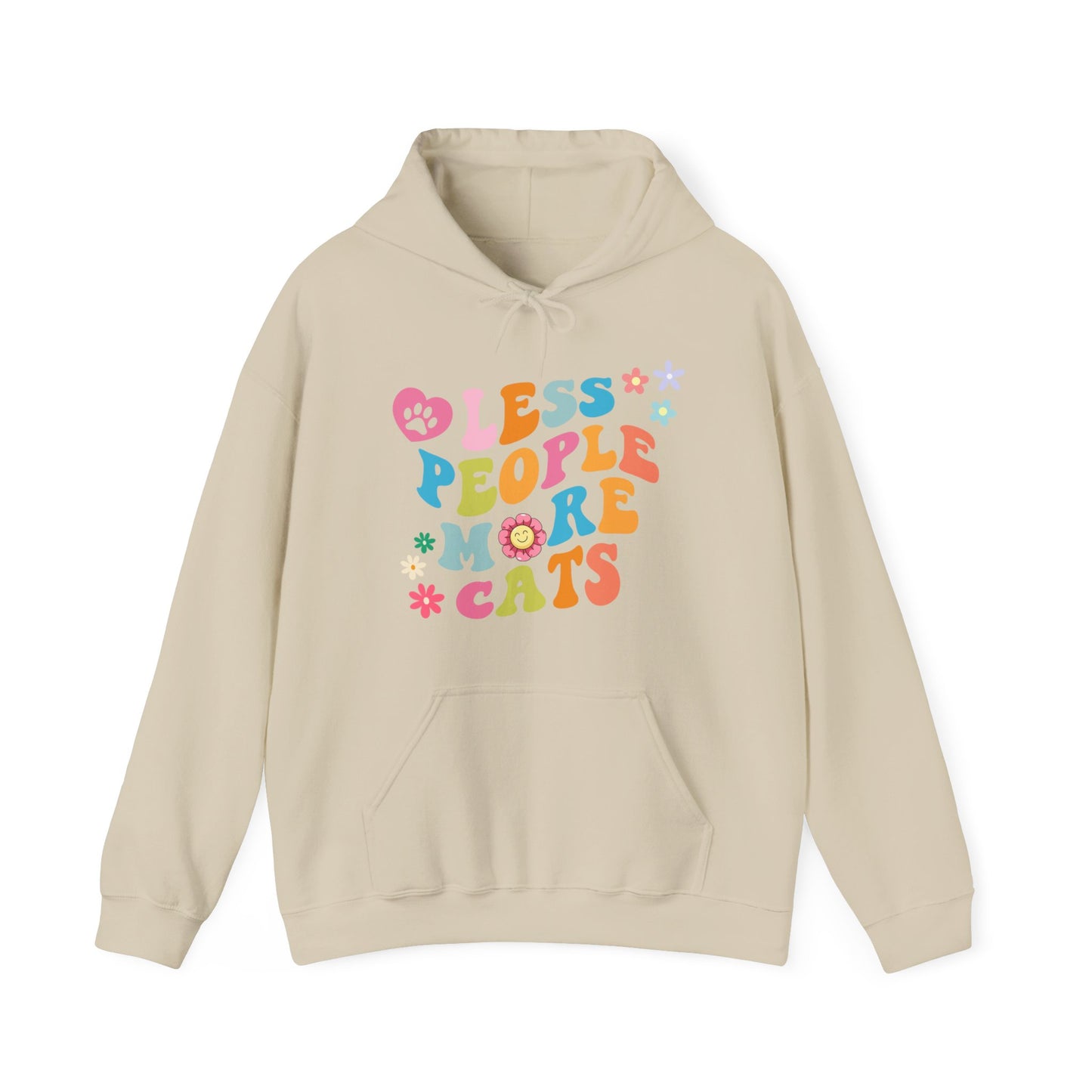 Less People More Cats Unisex Heavy Blend™ Hooded Sweatshirt, Funny Cat Hoodie, Cat Lover Gift, Cat Hoodie, Cats, Boyfriend Gift, Girlfriend Gift, Mom Gift, Dad Gift