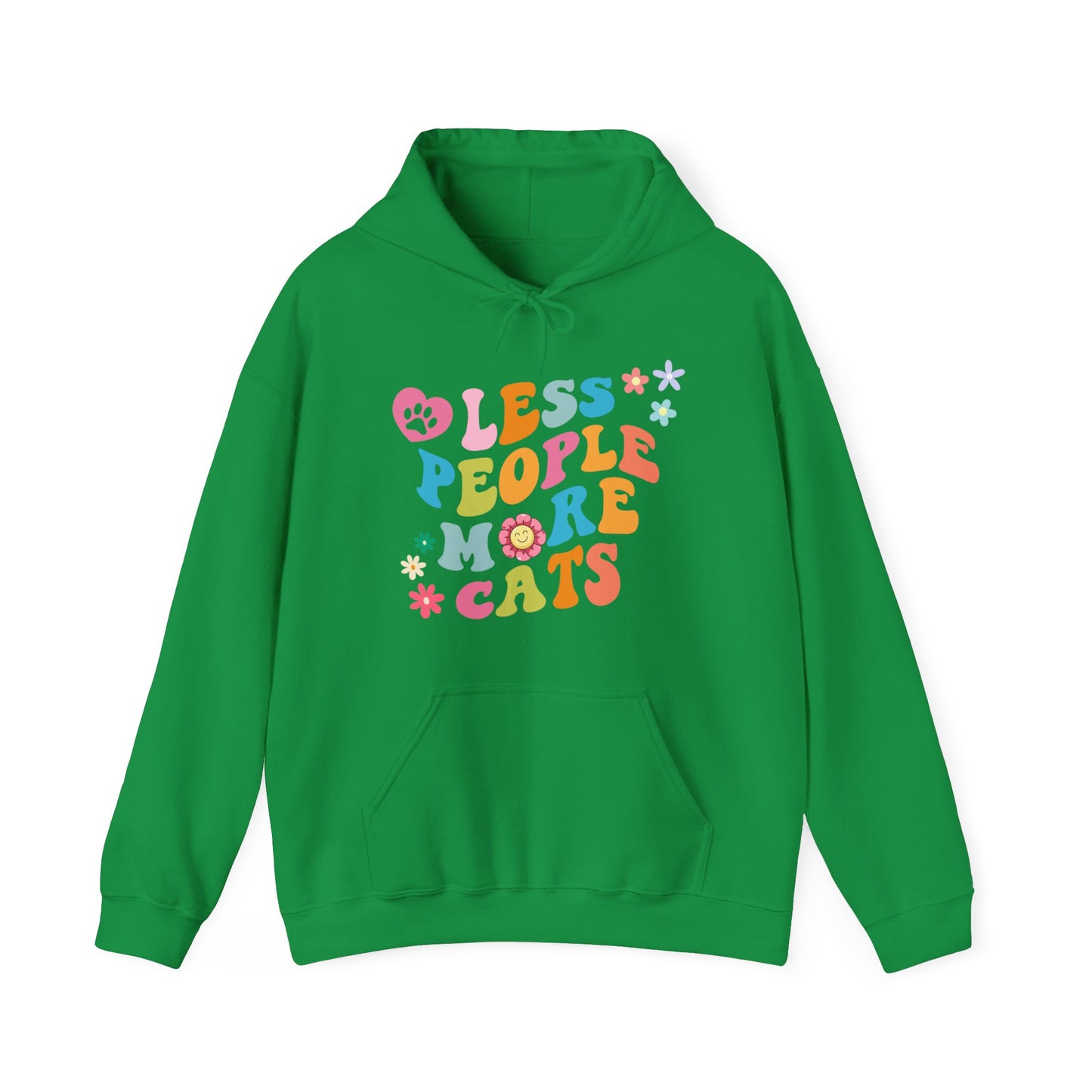 Less People More Cats Unisex Heavy Blend™ Hooded Sweatshirt, Funny Cat Hoodie, Cat Lover Gift, Cat Hoodie, Cats, Boyfriend Gift, Girlfriend Gift, Mom Gift, Dad Gift