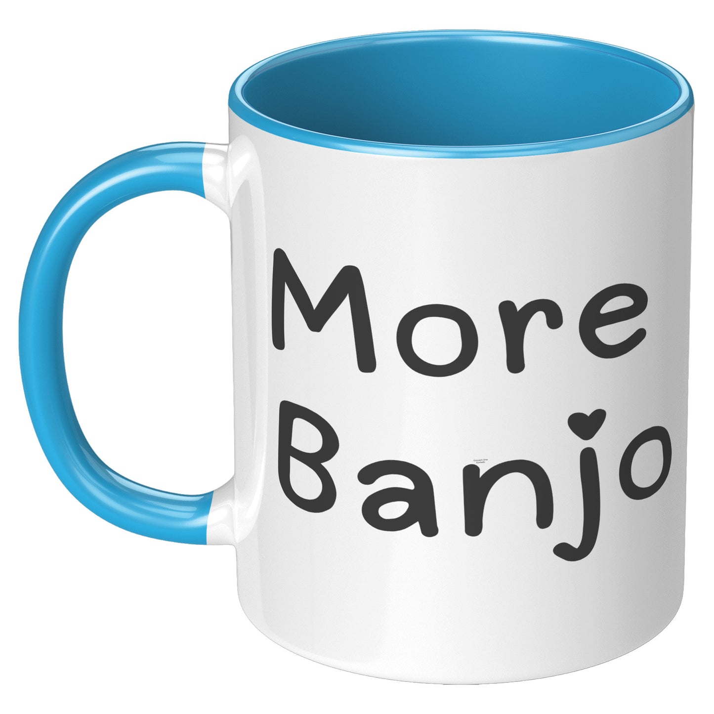 More Banjo 11oz Accent Mug, Banjo Lover Gift, Music Lover Gift