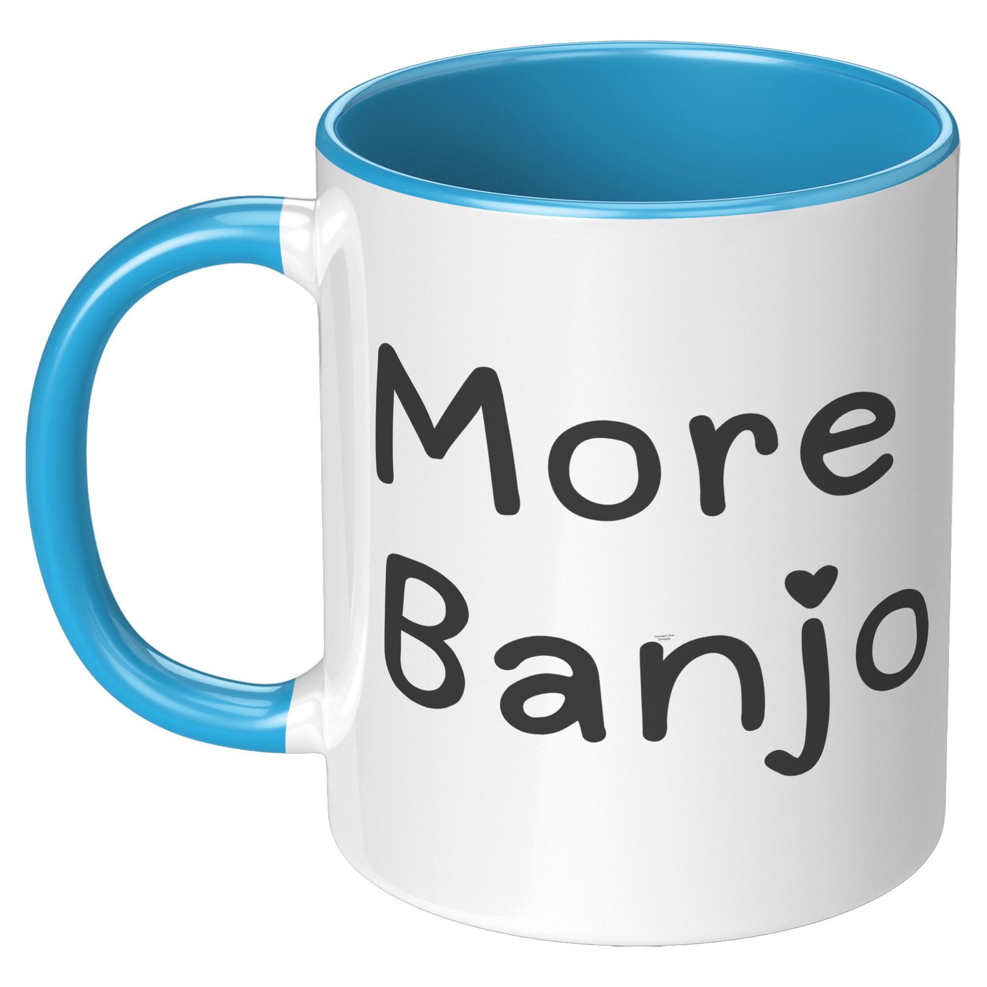 More Banjo 11oz Accent Mug, Banjo Lover Gift, Music Lover Gift