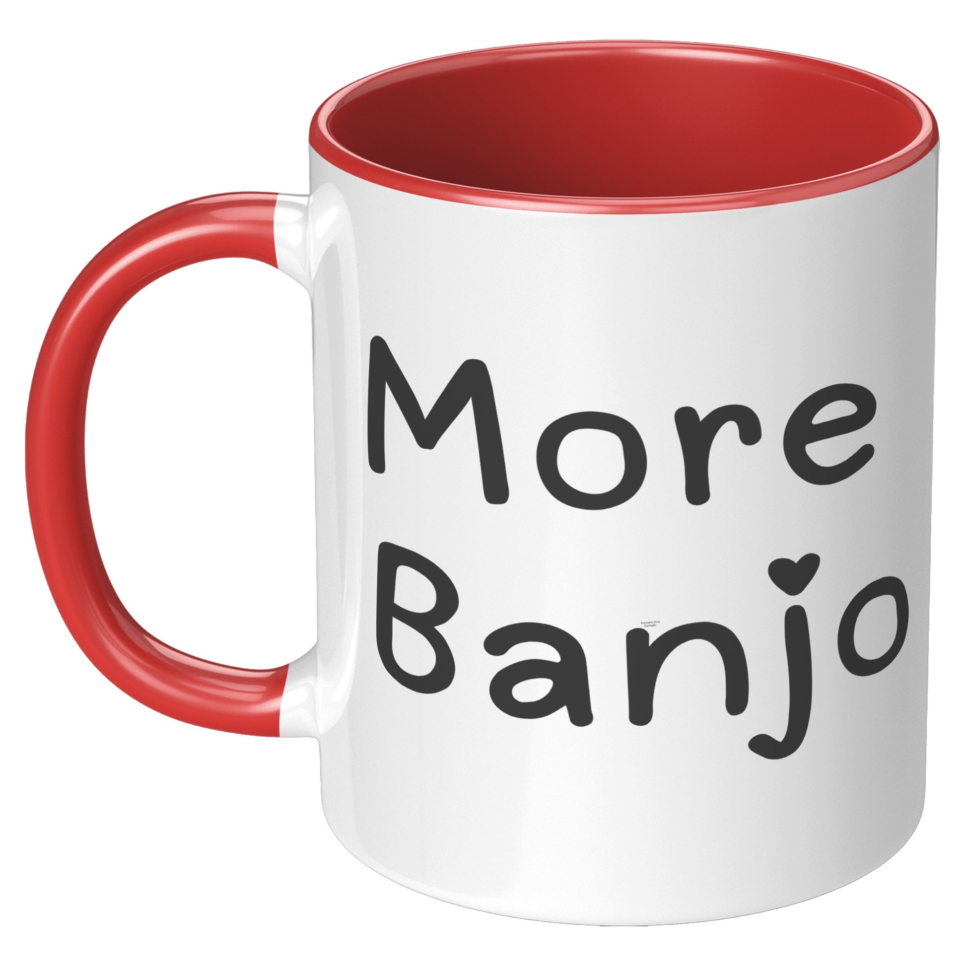 More Banjo 11oz Accent Mug, Banjo Lover Gift, Music Lover Gift