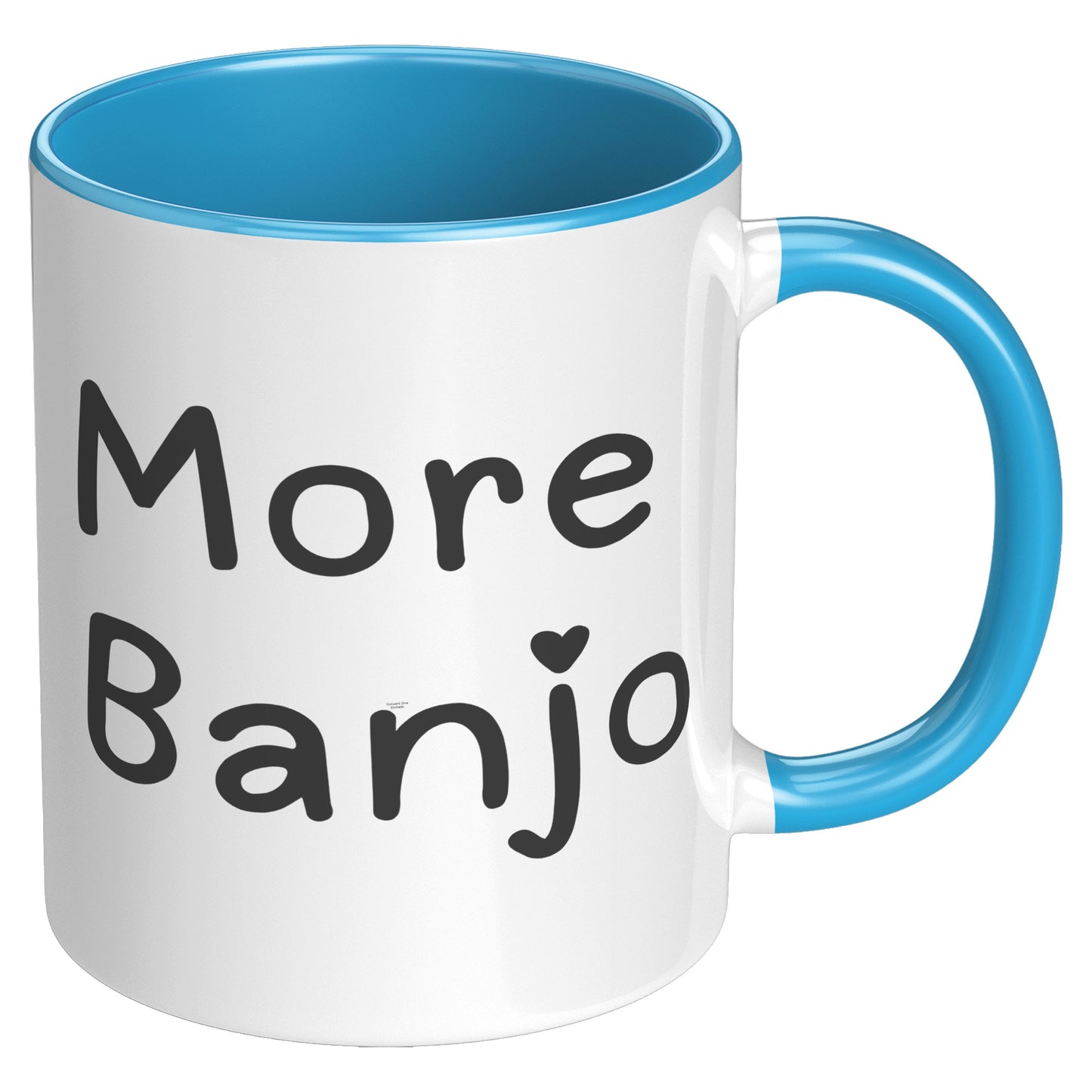 More Banjo 11oz Accent Mug, Banjo Lover Gift, Music Lover Gift