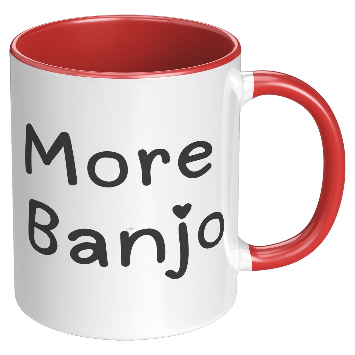 More Banjo 11oz Accent Mug, Banjo Lover Gift, Music Lover Gift