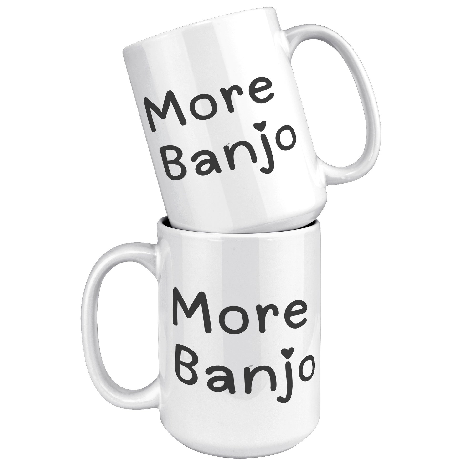 More Banjo 15oz White Mug, Banjo Lover Gift, Music Lover Gift