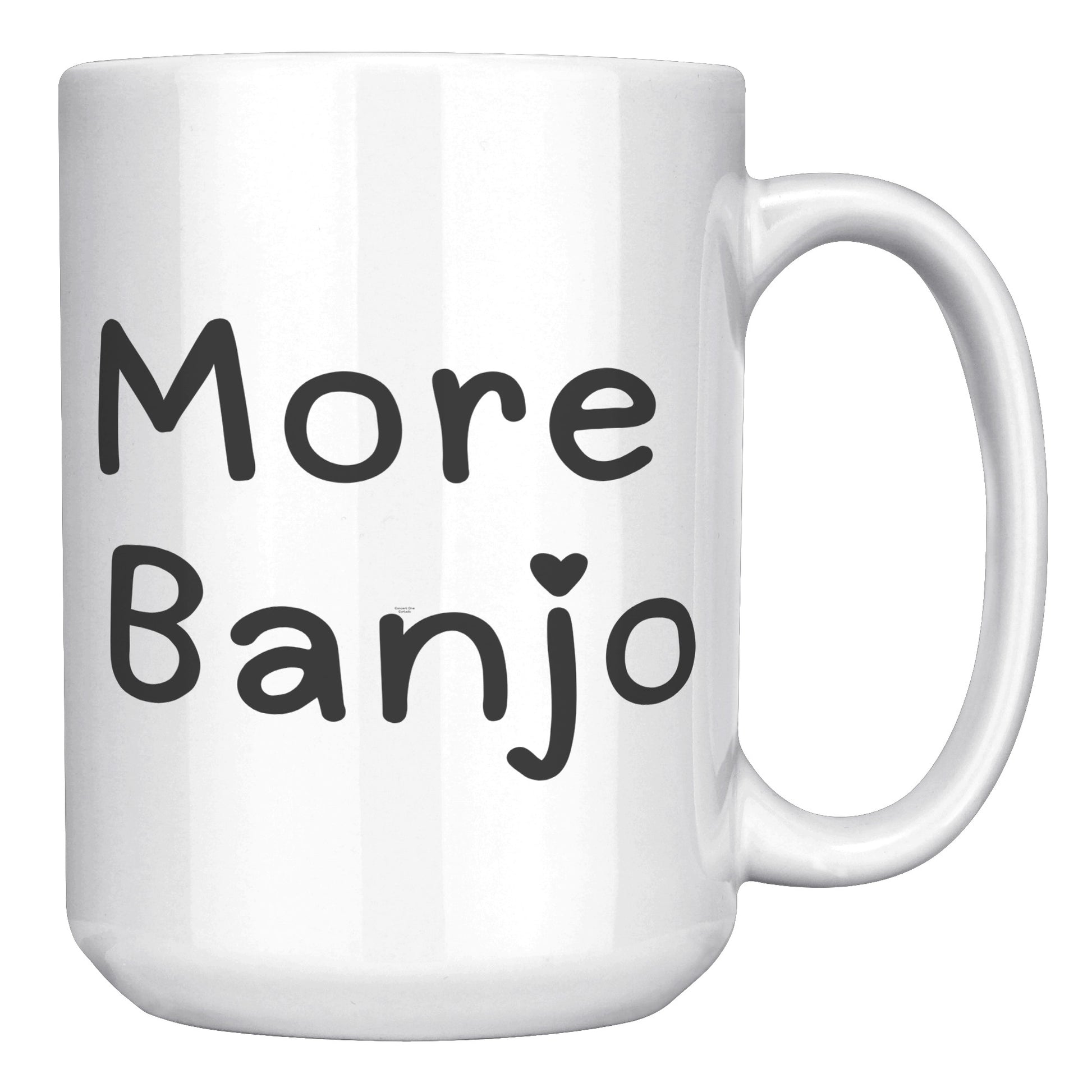 More Banjo 15oz White Mug, Banjo Lover Gift, Music Lover Gift