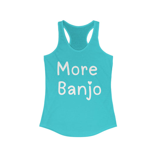 More Banjo Racerback Tank Top, Bluegrass Tank Top, Music Lover Gift, Banjo Player Gift, Festival Tank Top