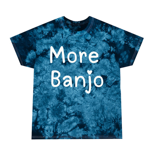 More Banjo Tie Dye Crystal T-shirt, Banjo Lover Gift, Music Lover Gift, Festival Shirt, Bluegrass T-shirt