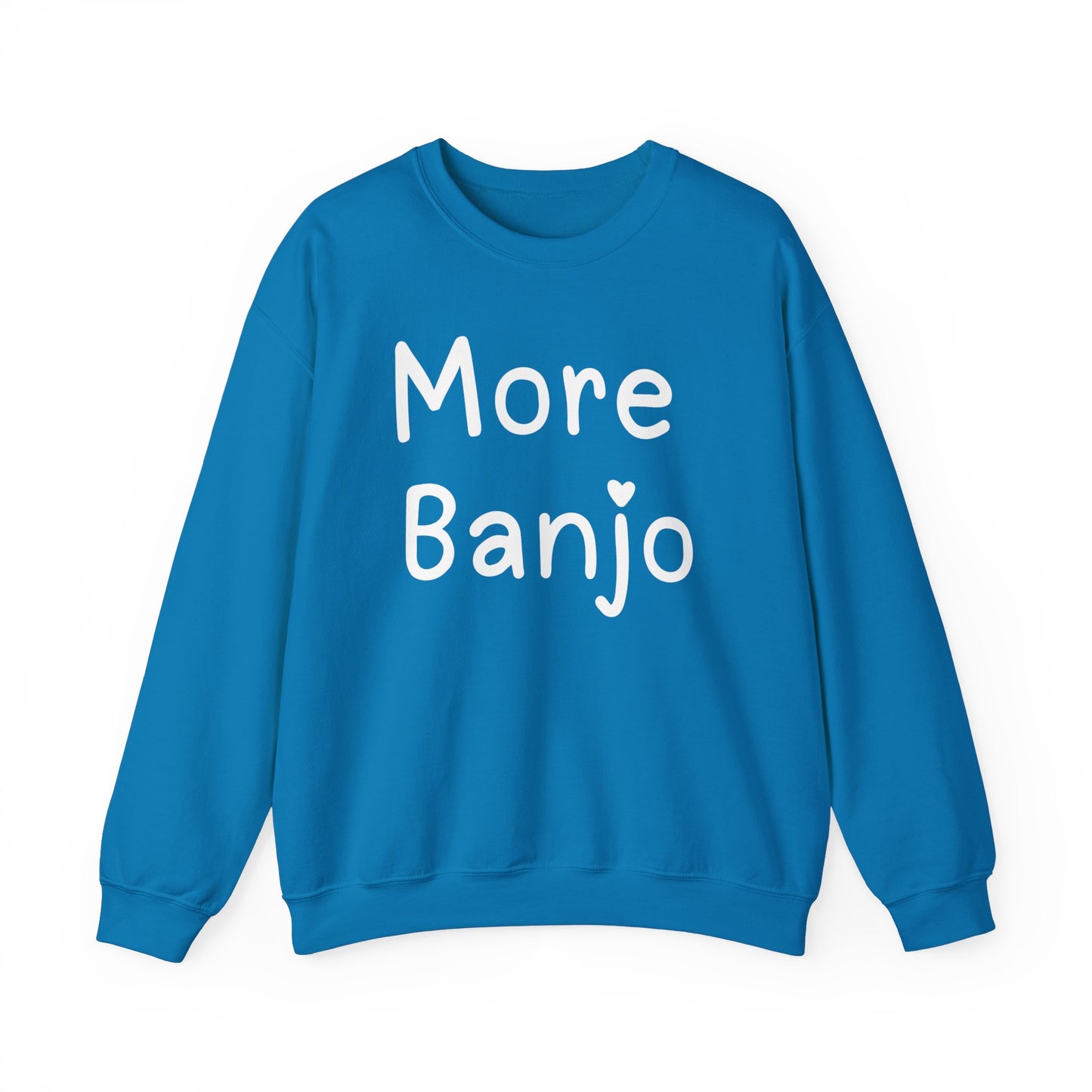 More Banjo  Unisex Heavy Blend™ Crewneck Sweatshirt, Banjo Lover Gift, Music Lover Gift, Festival Shirt, Bluegrass Sweatshirt, Banjo Player Gift