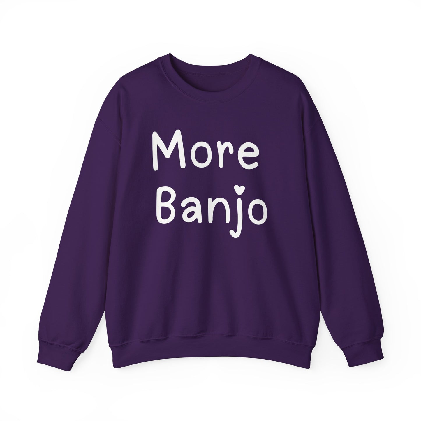 More Banjo  Unisex Heavy Blend™ Crewneck Sweatshirt, Banjo Lover Gift, Music Lover Gift, Festival Shirt, Bluegrass Sweatshirt, Banjo Player Gift