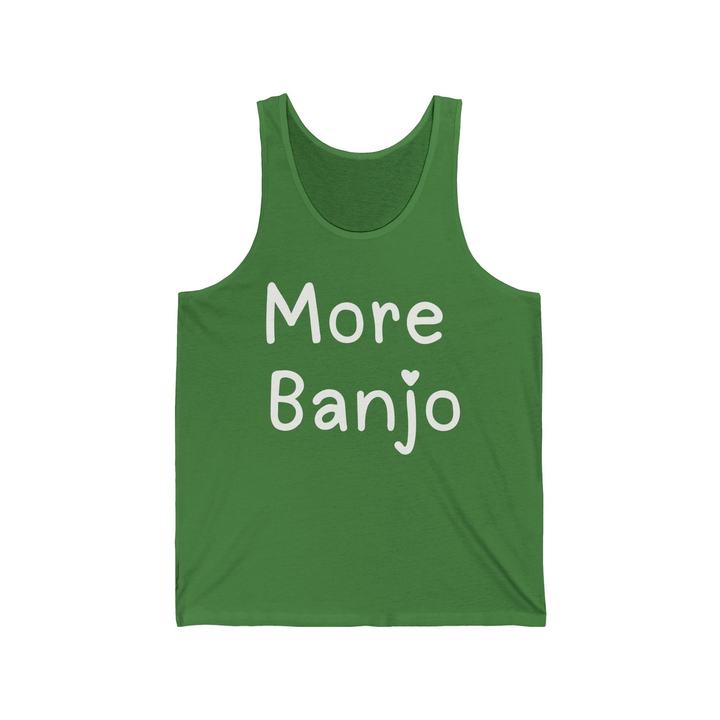 More Banjo Unisex Jersey Tank Top, Bluegrass Tank Top, Music Lover Gift, Banjo Player Gift, Festival Tank Top