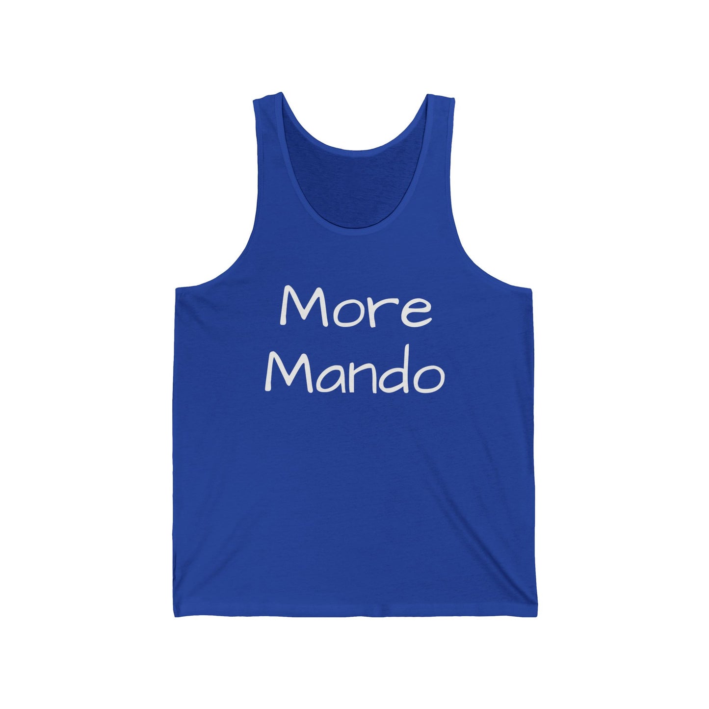 More Mando Unisex Jersey Tank Top, Bluegrass Tank Top, Music Lover Gift, Mandolin Player Gift, Festival Tank Top