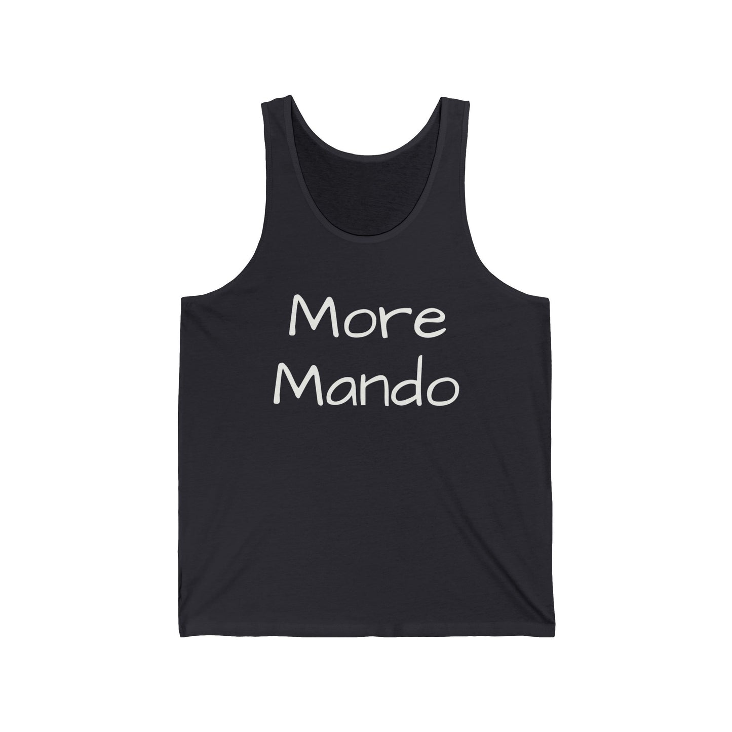 More Mando Unisex Jersey Tank Top, Bluegrass Tank Top, Music Lover Gift, Mandolin Player Gift, Festival Tank Top