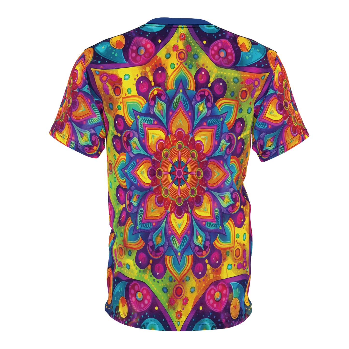 Psychedelic Mandala Cool Fun Unisex T-Shirt, All Over Print Tee, Rave, EDM, Festival, Trippy