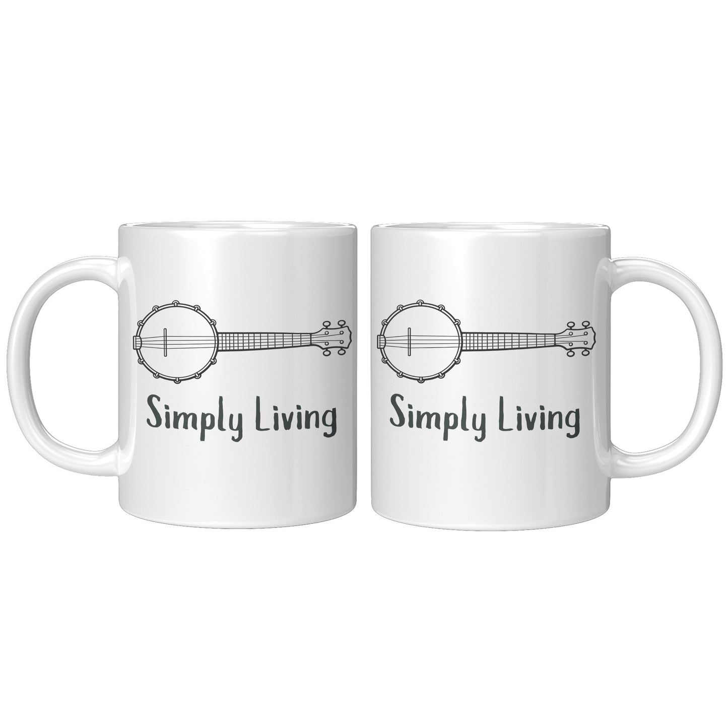 Simply Living Banjo 11oz Mug, Banjo Player Gift, Banjo Lover Gift