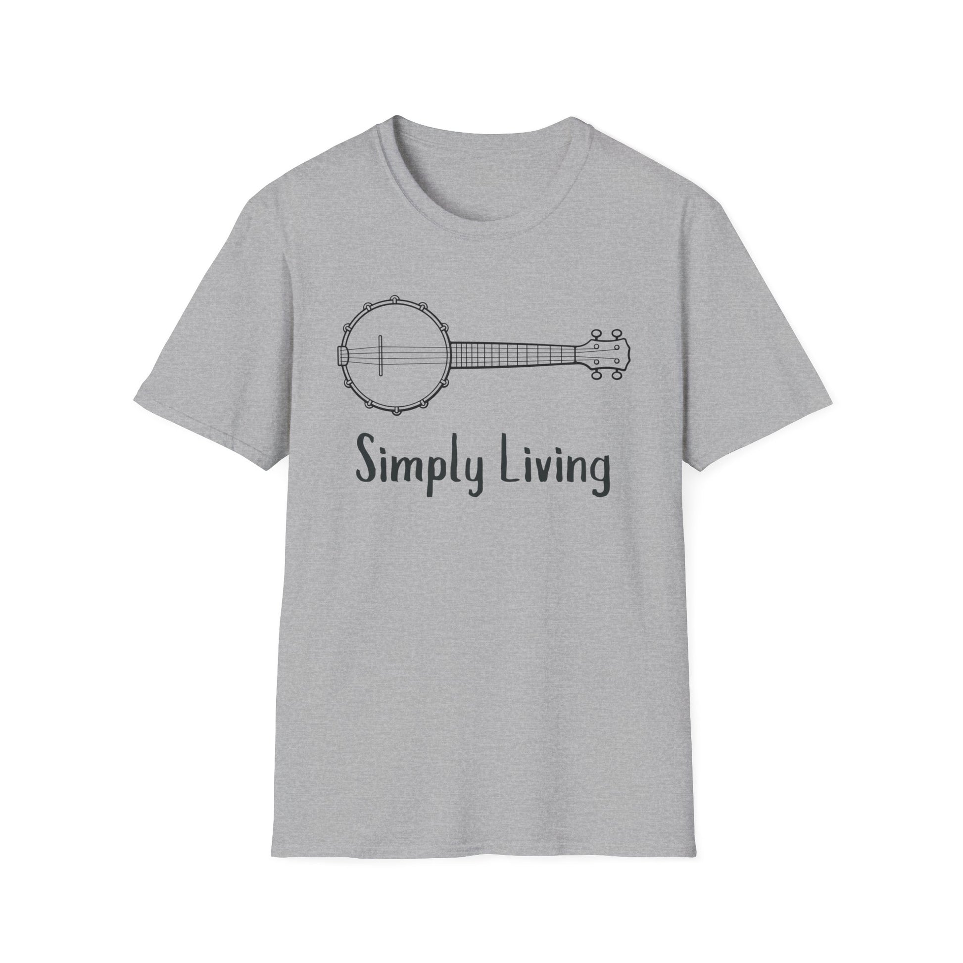 Simply Living Banjo T-shirt, Banjo Player Gift, Banjo Lover Gift, Festival Tee