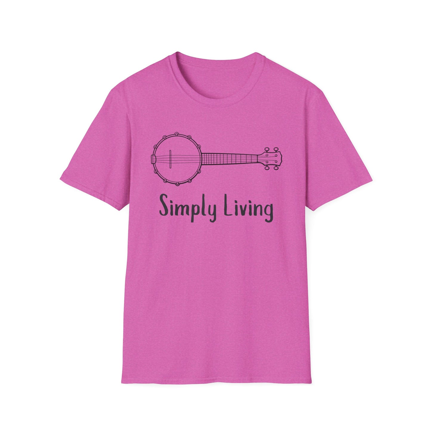 Simply Living Banjo T-shirt, Banjo Player Gift, Banjo Lover Gift, Festival Tee