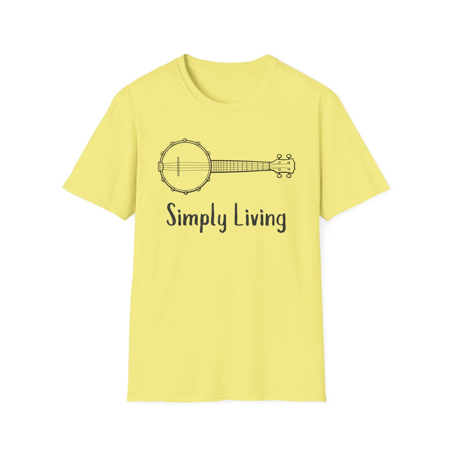 Simply Living Banjo T-shirt, Banjo Player Gift, Banjo Lover Gift, Festival Tee