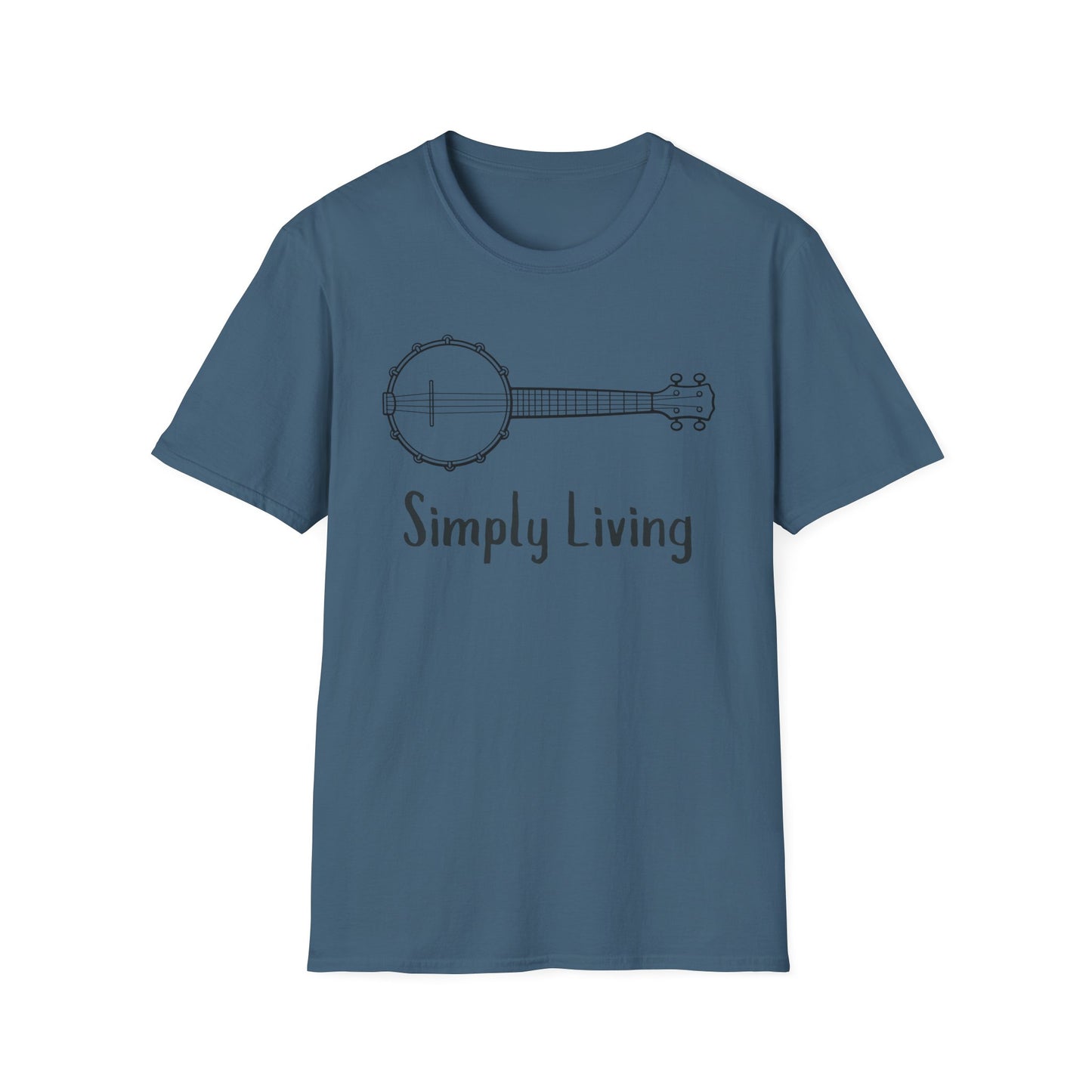 Simply Living Banjo T-shirt, Banjo Player Gift, Banjo Lover Gift, Festival Tee