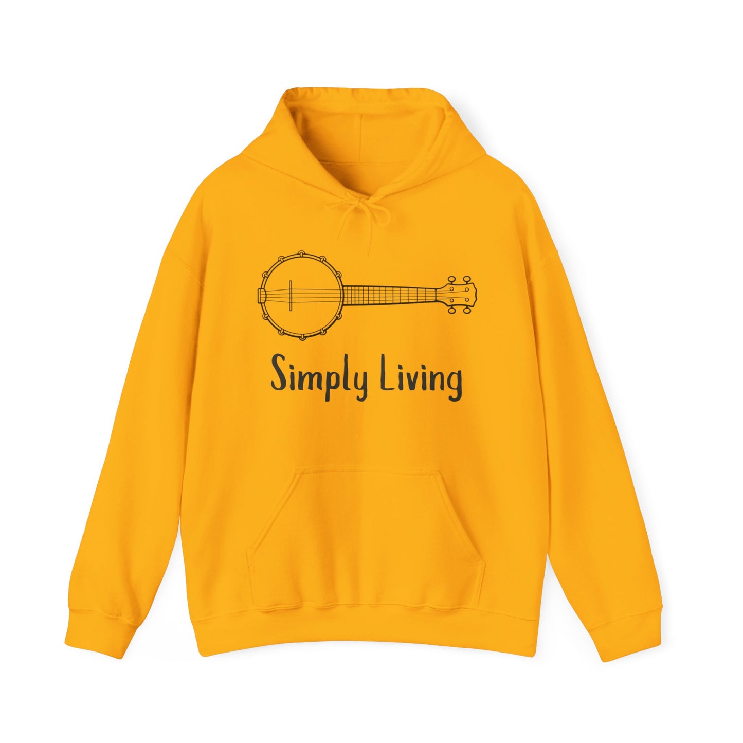 Simply Living Banjo Unisex Heavy Blend™ Hooded Sweatshirt, Music Lover Gift, Banjo Player Gift, Festival Hoodie