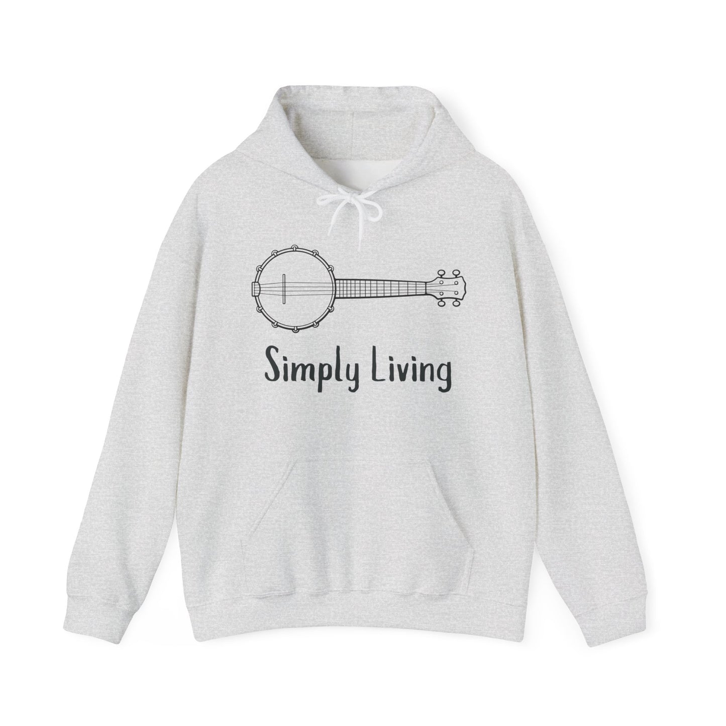 Simply Living Banjo Unisex Heavy Blend™ Hooded Sweatshirt, Music Lover Gift, Banjo Player Gift, Festival Hoodie