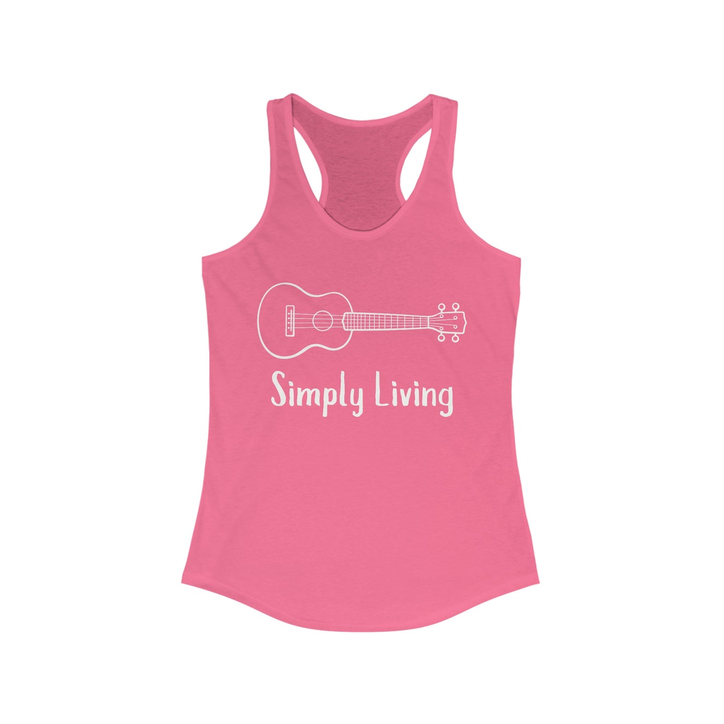 Simply Living Guitar Racerback Tank Top, Bluegrass Tank Top, Music Lover Gift, Guitar Player Gift, Festival Tank Top