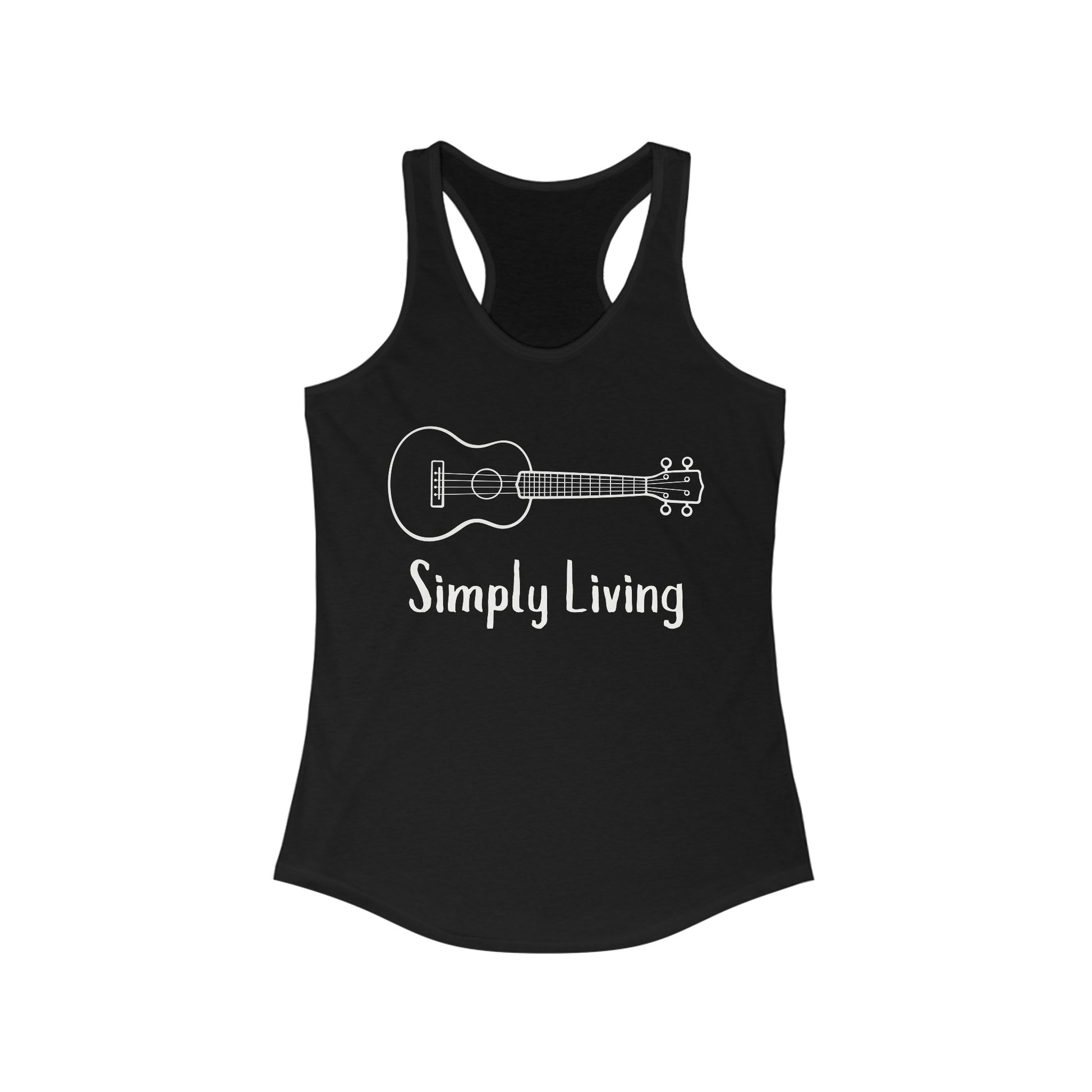 Simply Living Guitar Racerback Tank Top, Bluegrass Tank Top, Music Lover Gift, Guitar Player Gift, Festival Tank Top
