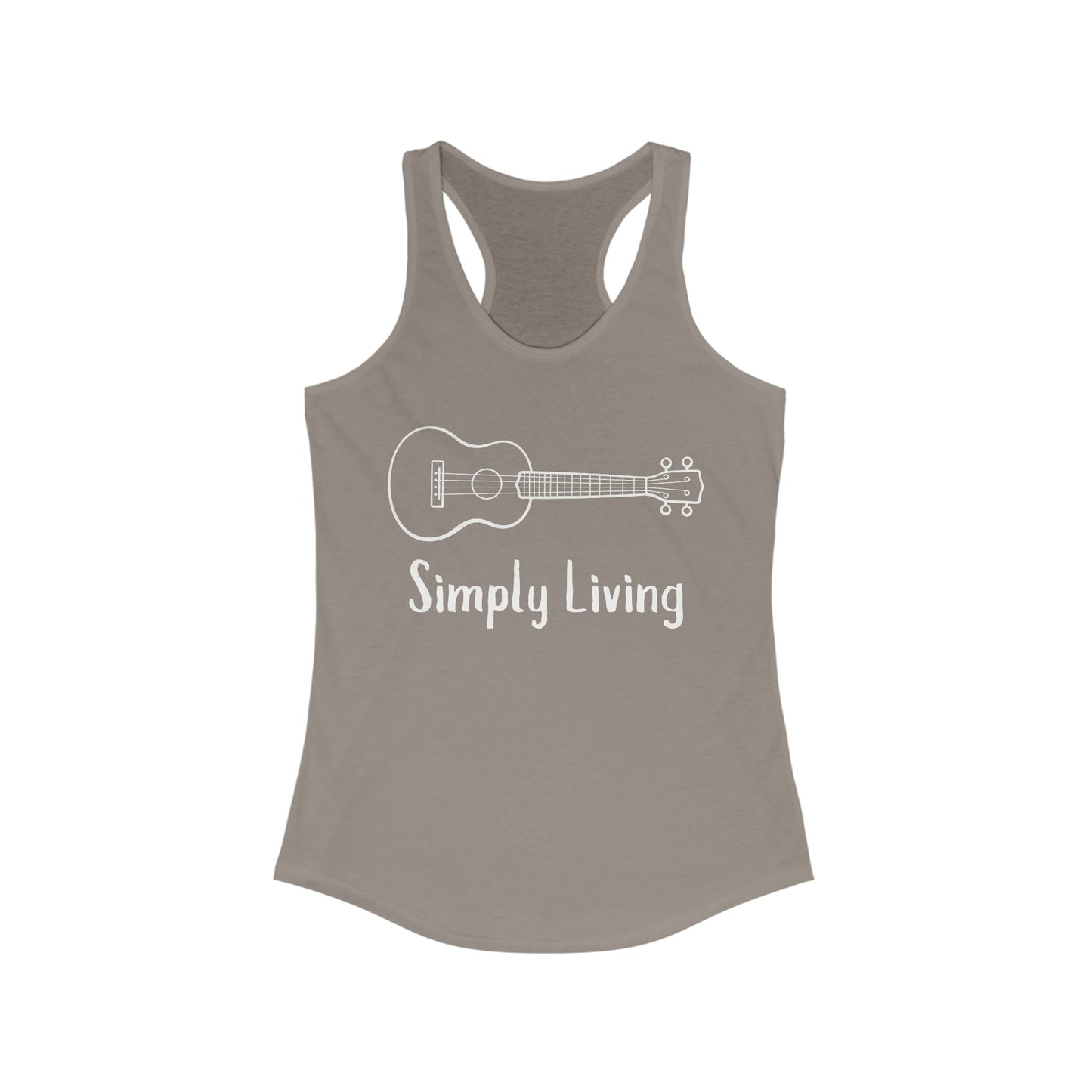 Simply Living Guitar Racerback Tank Top, Bluegrass Tank Top, Music Lover Gift, Guitar Player Gift, Festival Tank Top