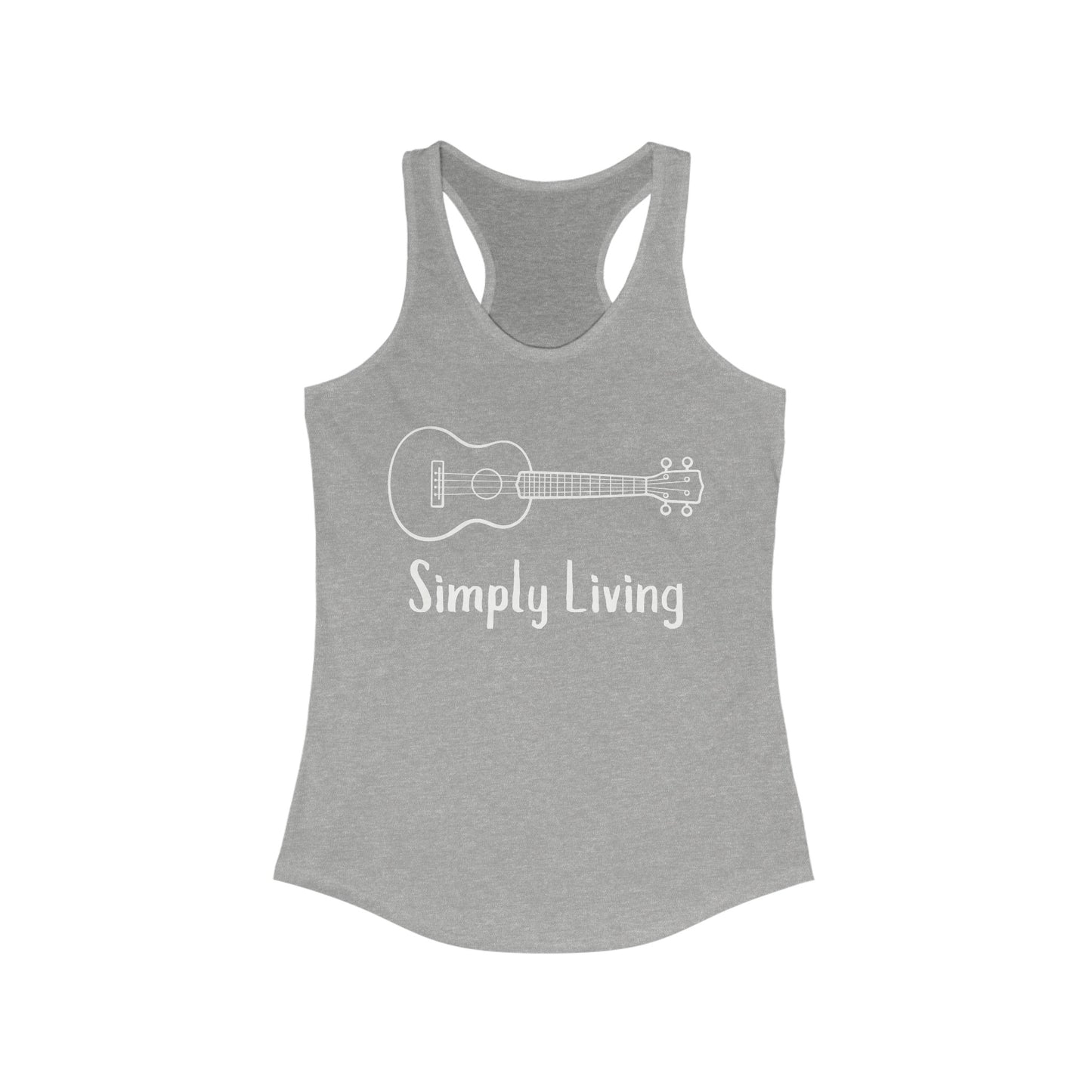 Simply Living Guitar Racerback Tank Top, Bluegrass Tank Top, Music Lover Gift, Guitar Player Gift, Festival Tank Top