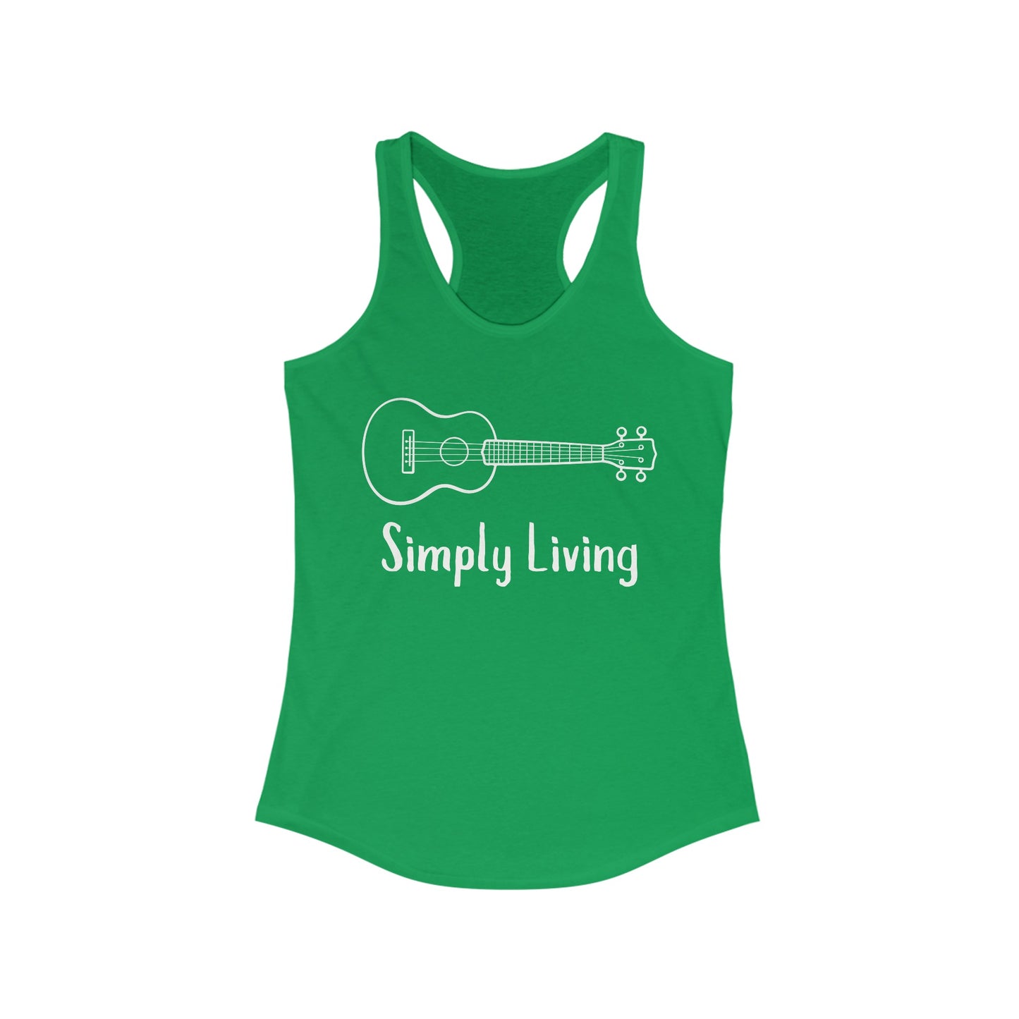 Simply Living Guitar Racerback Tank Top, Bluegrass Tank Top, Music Lover Gift, Guitar Player Gift, Festival Tank Top