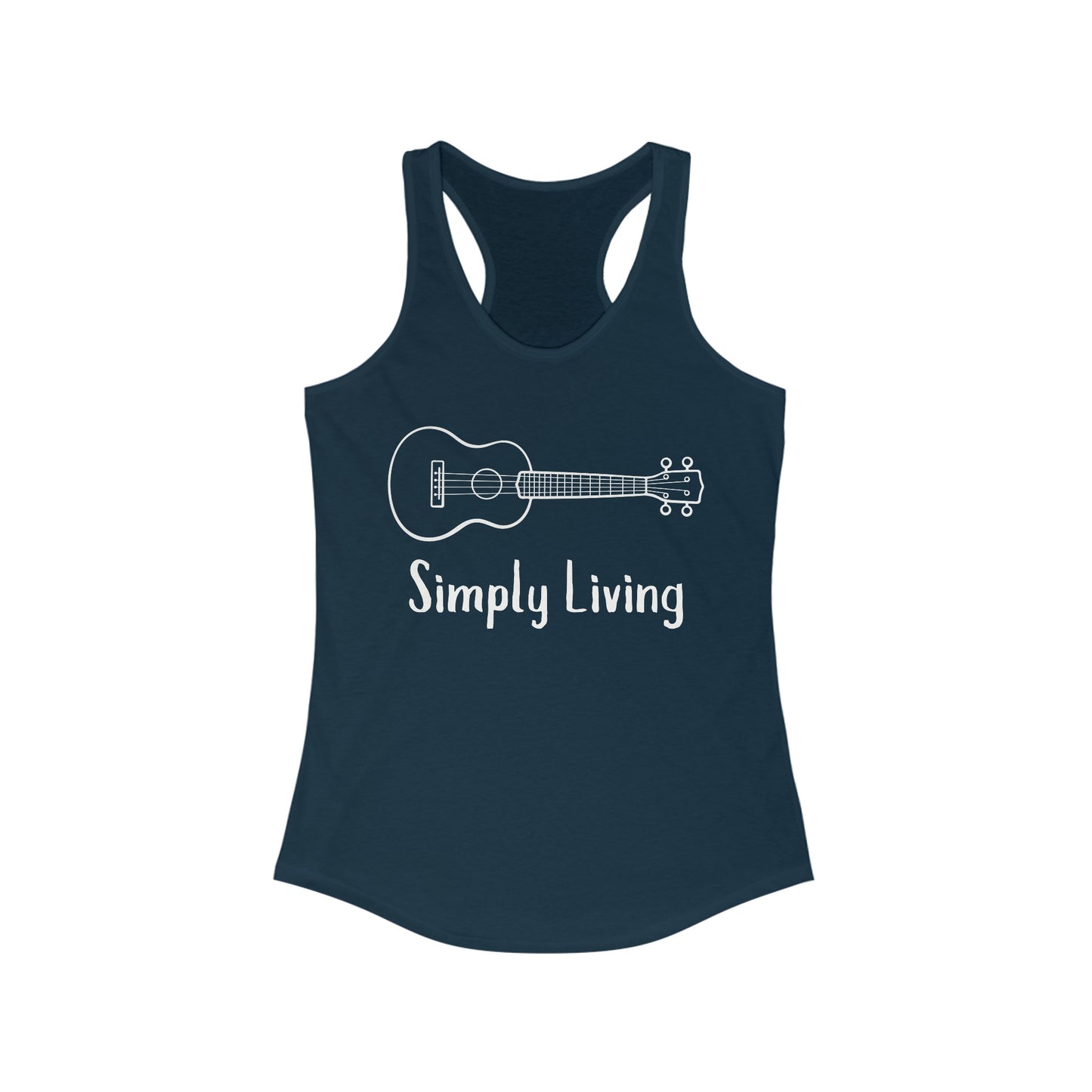 Simply Living Guitar Racerback Tank Top, Bluegrass Tank Top, Music Lover Gift, Guitar Player Gift, Festival Tank Top
