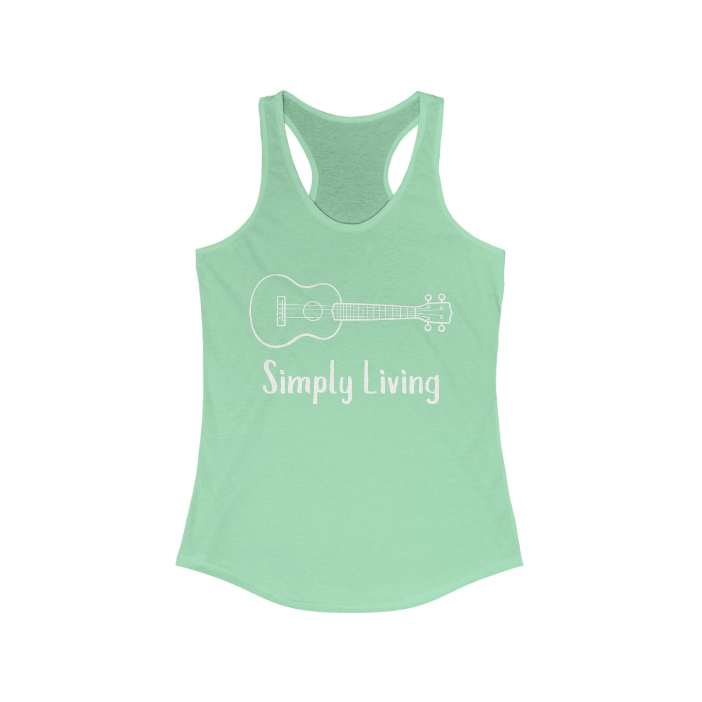Simply Living Guitar Racerback Tank Top, Bluegrass Tank Top, Music Lover Gift, Guitar Player Gift, Festival Tank Top
